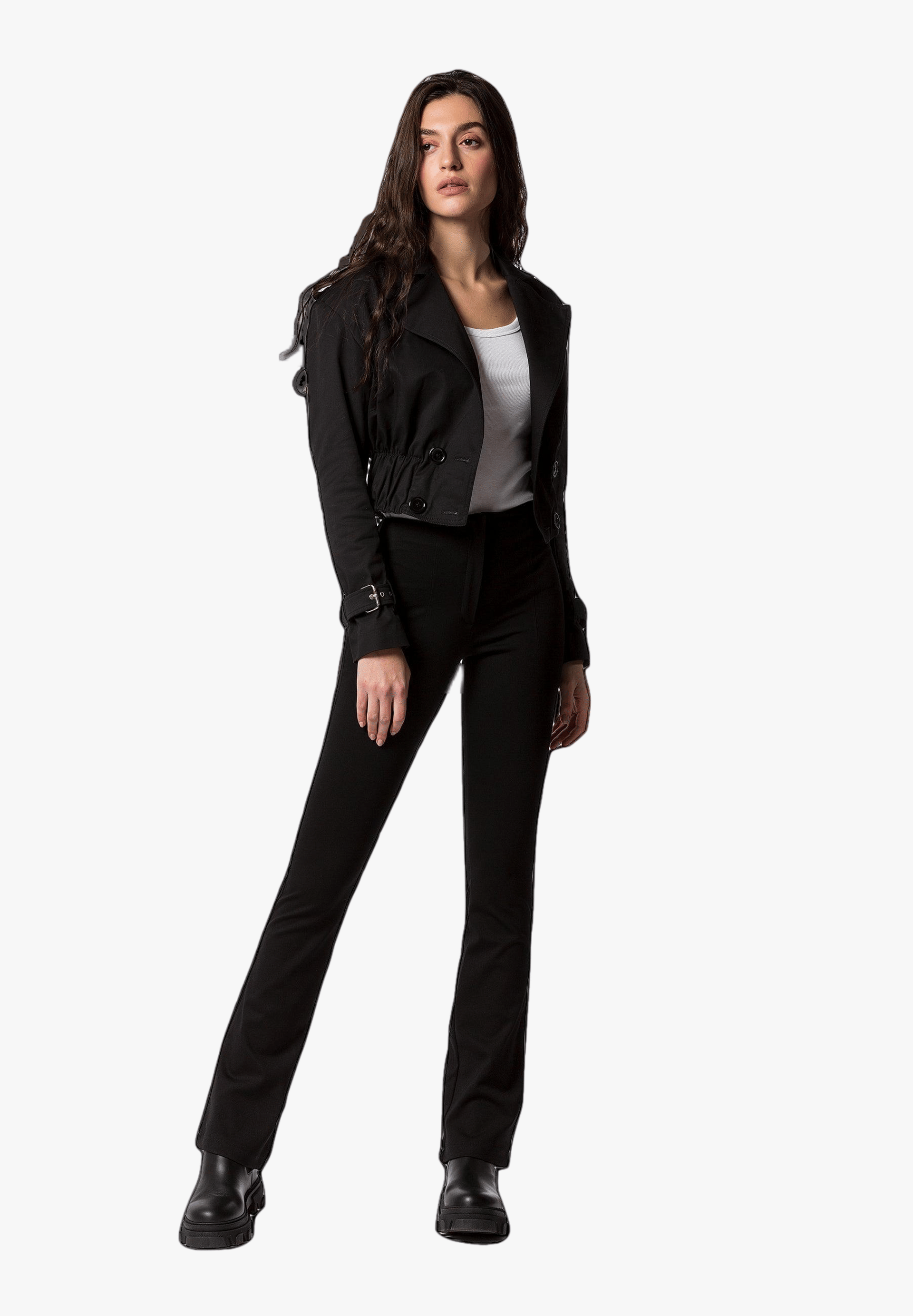 Adana punto flared pants made by DIVALO