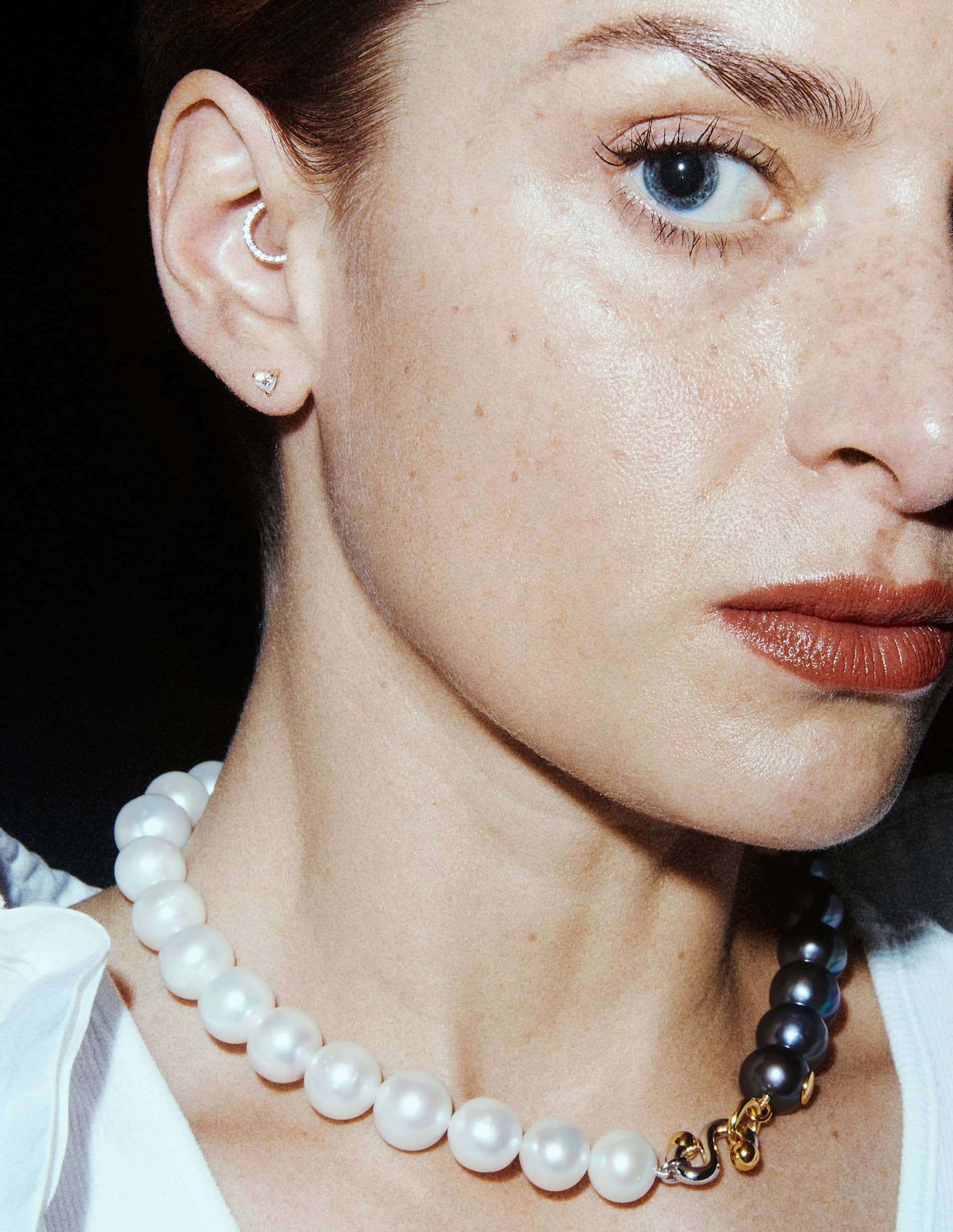 HEART LABRET - WHITE DIAMOND & YELLOW GOLD made by ENNUI