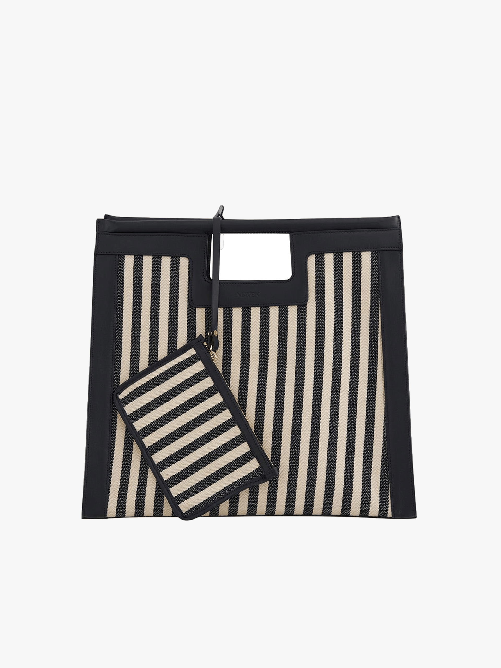 Maya Beach Bag Navy in Black made by Maven Bag