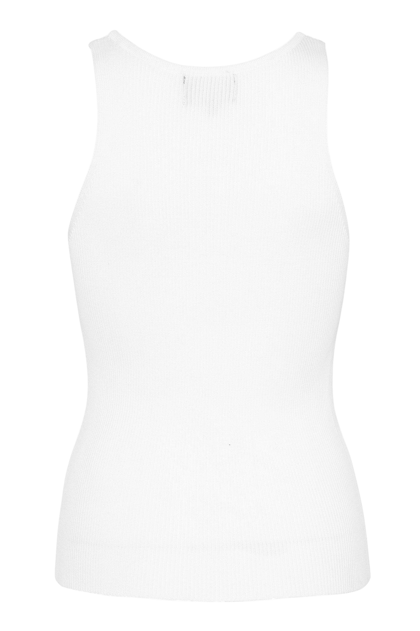 Claire Knitted Tank Top - White made by HERSKIND