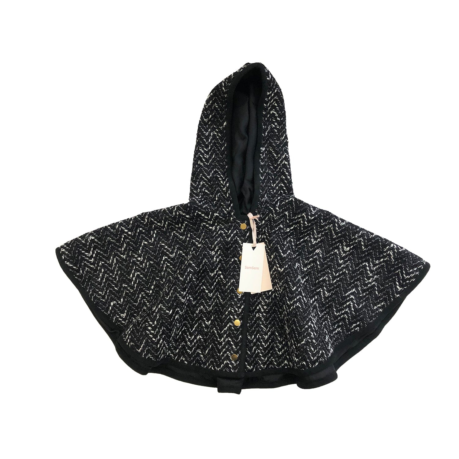 Sameera Cape Jacket - Black made by SEMSEM
