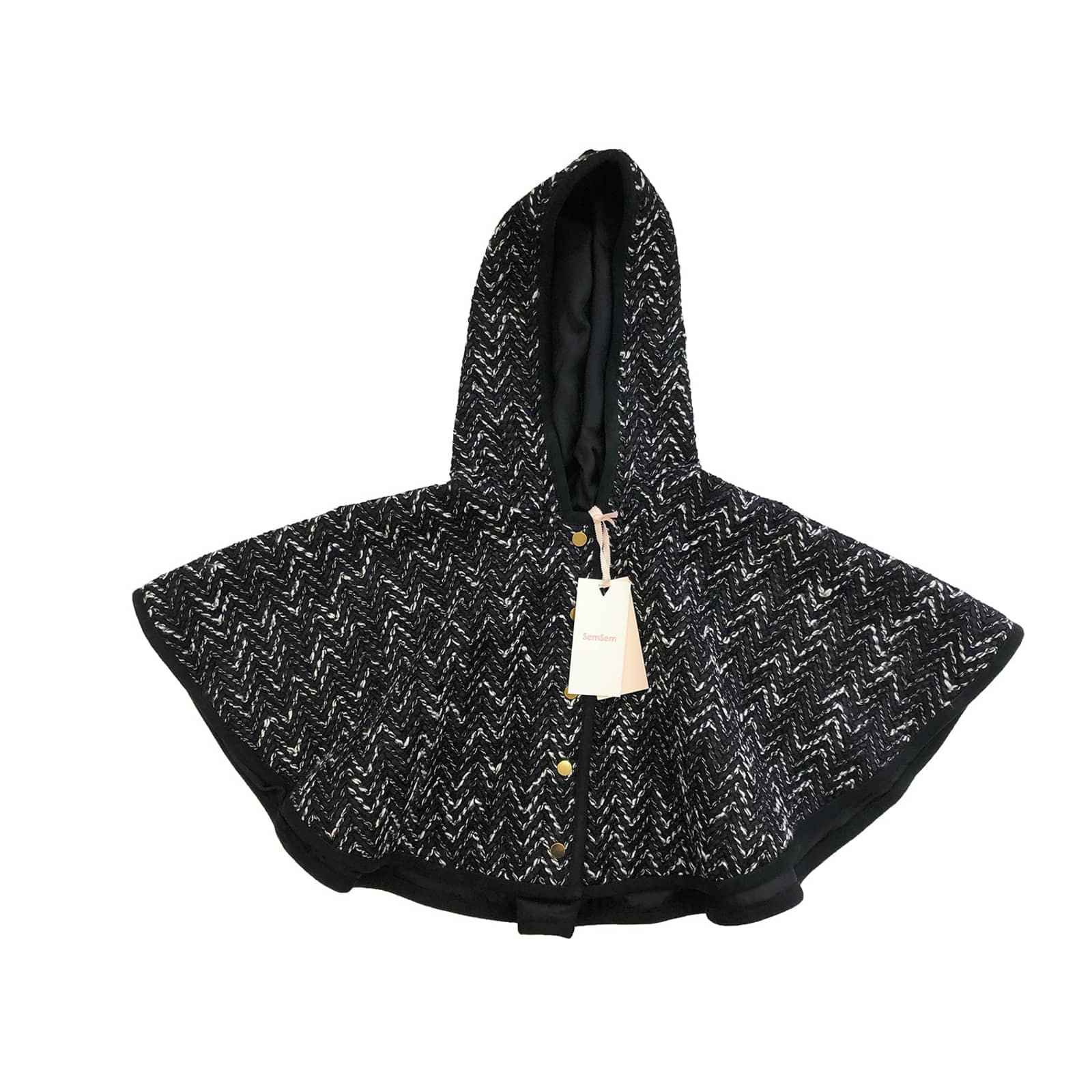 Sameera Cape Jacket - Black made by SEMSEM