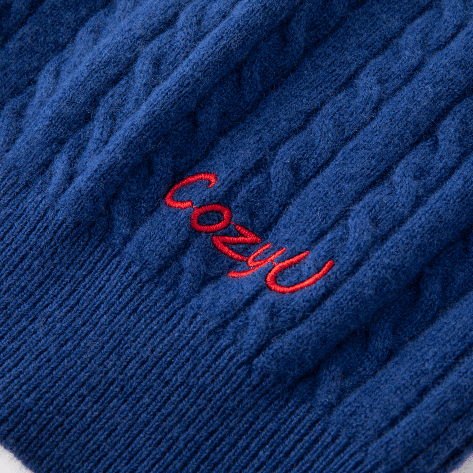 Classic Extra Fine Merino Wool Twist Knit Cardigan | Sapphire Blue made by CozyU