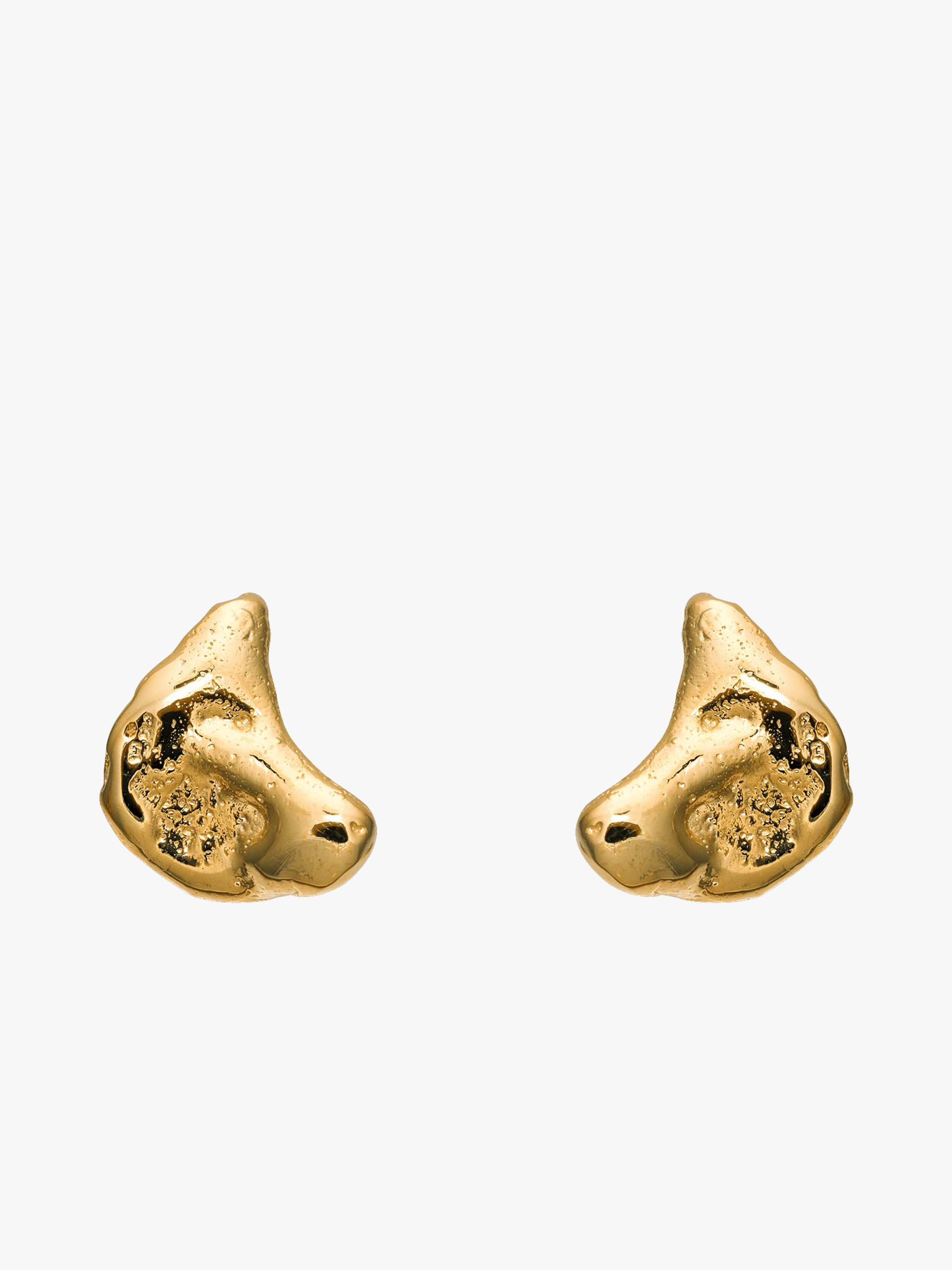 Talisman Half Moon Earrings Gold made by Eva Remenyi