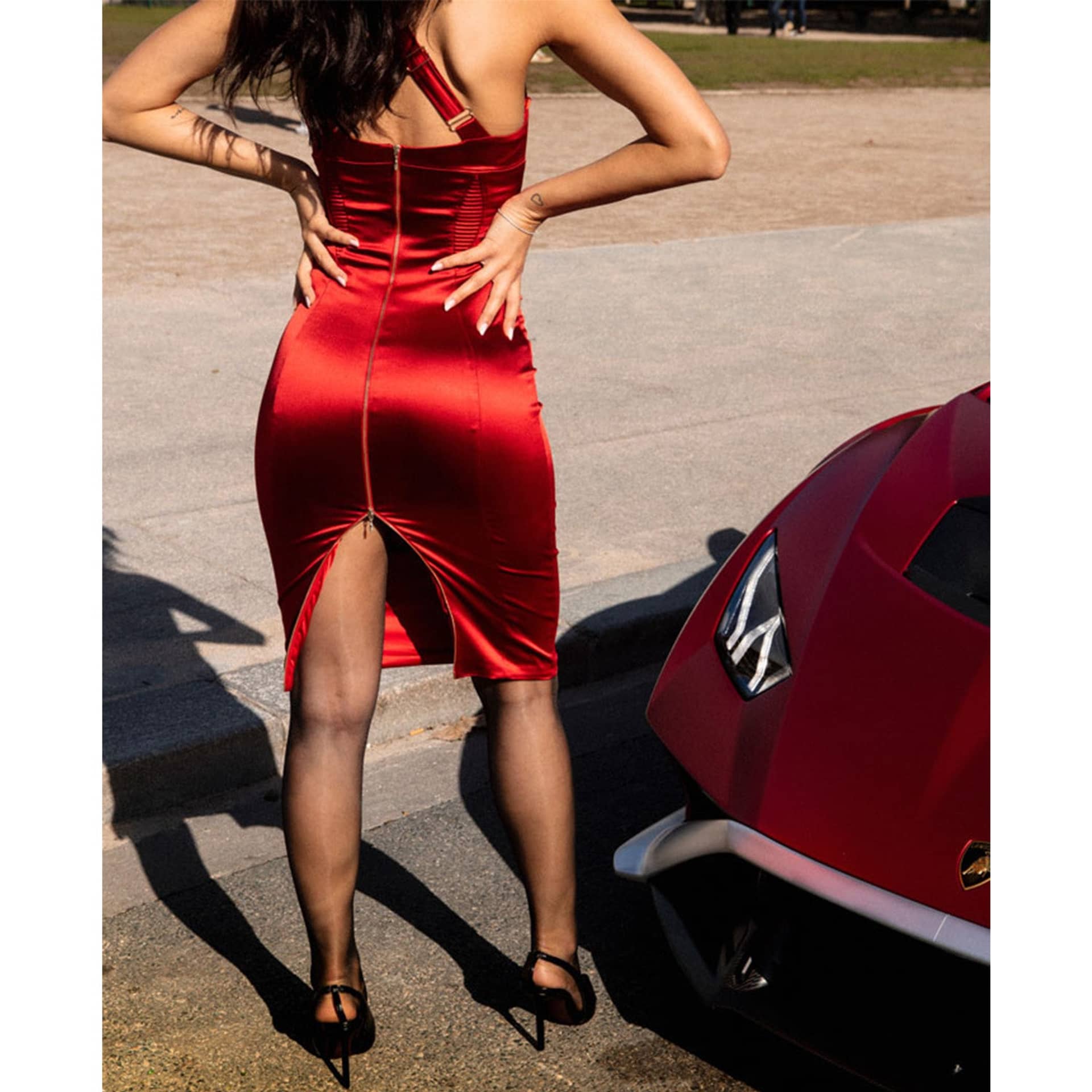 Haze Dress Red made by MURMUR