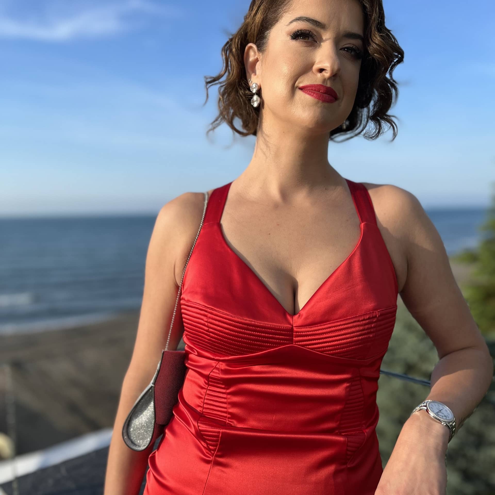 Haze Dress Red made by MURMUR