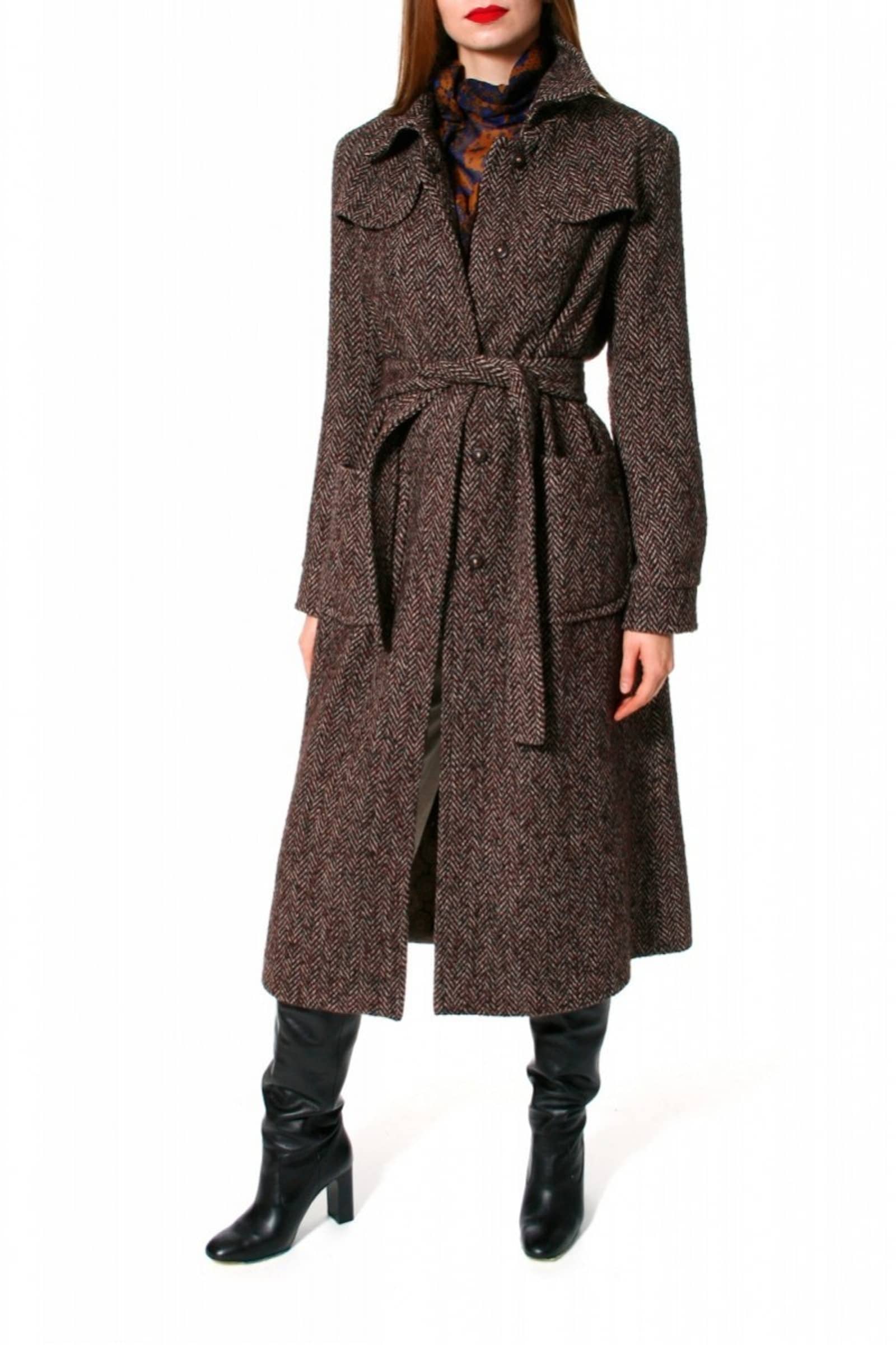 Coat Meryl Brunette made by HALEWSKI