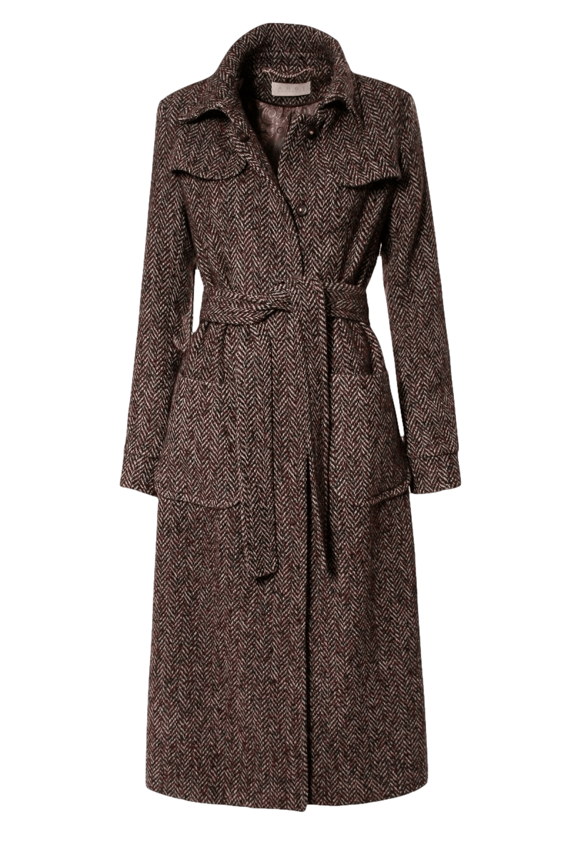 Coat Meryl Brunette in Brown made by HALEWSKI