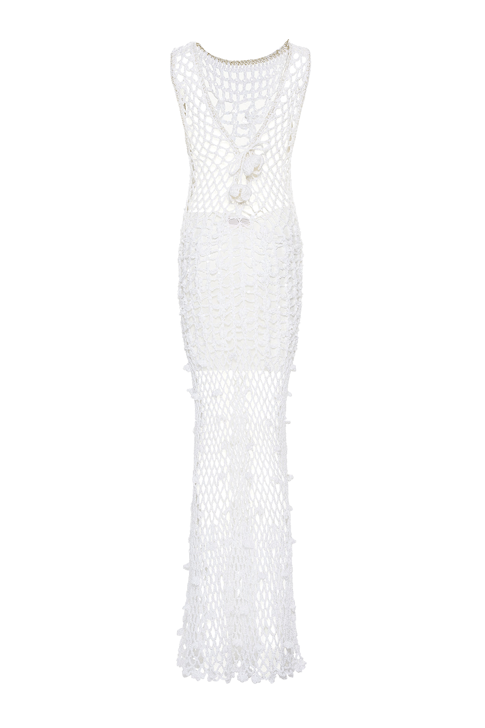 White Vanilla Handmade Maxi Crochet Dress made by ANDREEVA