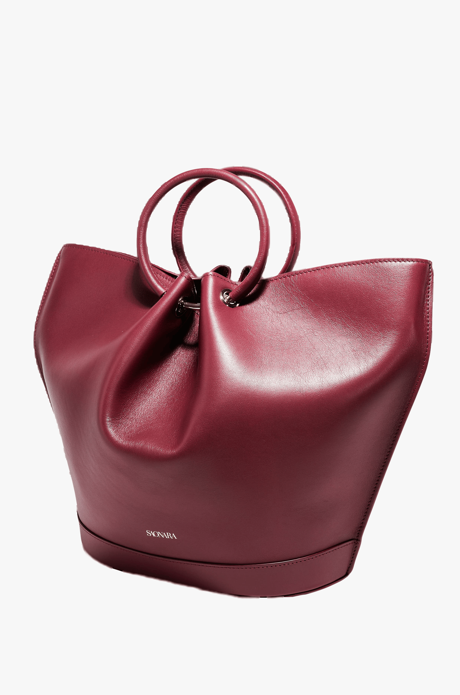 SAONARA BERRY LEATHER CARRY CASE made by Saonara