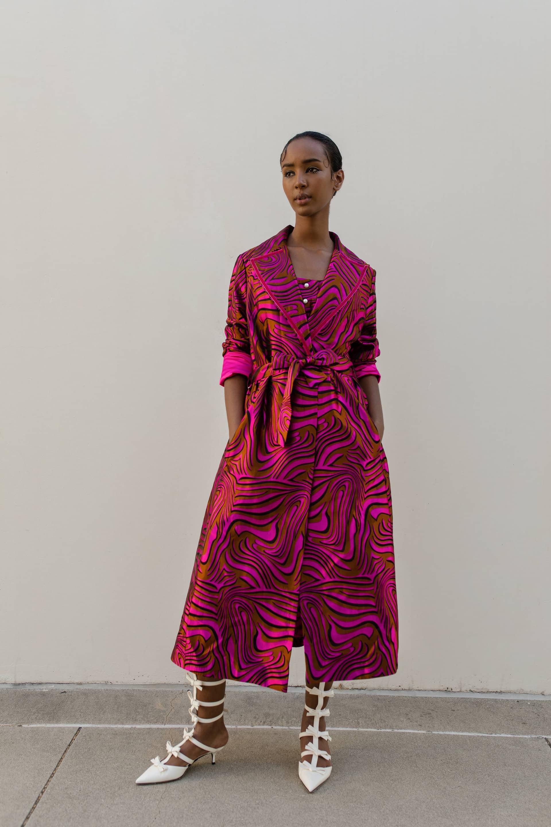 Raspberry Marilyn Coat № 23 made by ANDREEVA