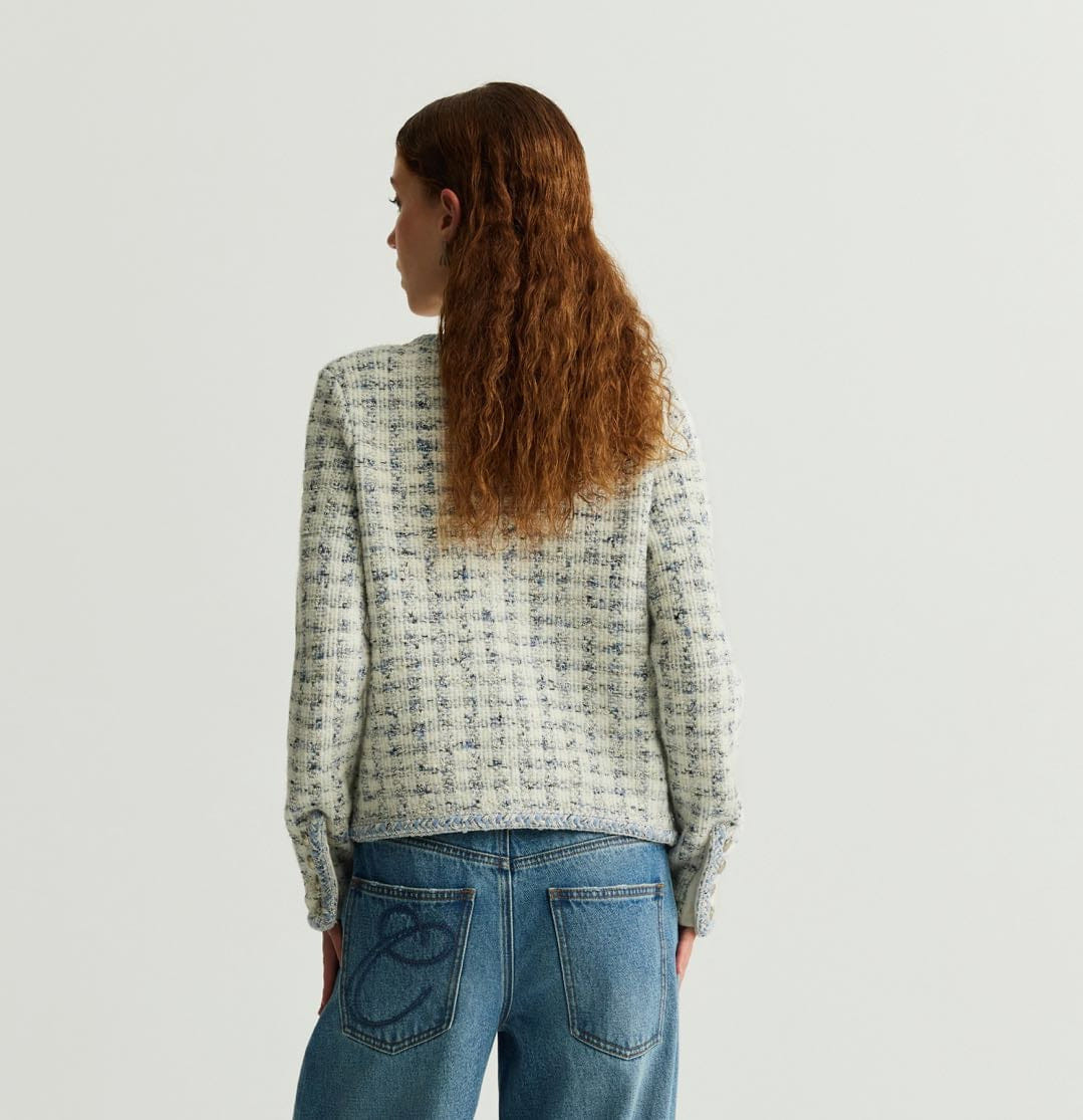 HOUNDSTOOTH CREWNECK JACKET made by CRUSH Collection