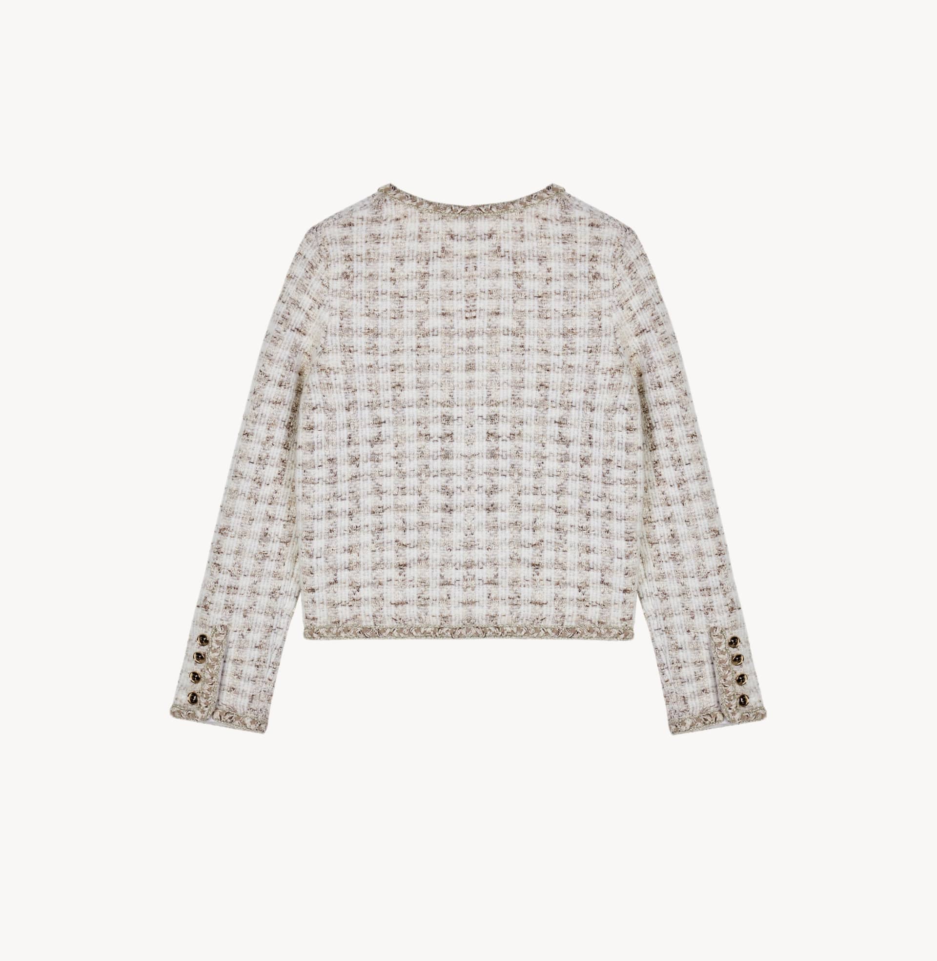 HOUNDSTOOTH CREWNECK JACKET made by CRUSH Collection