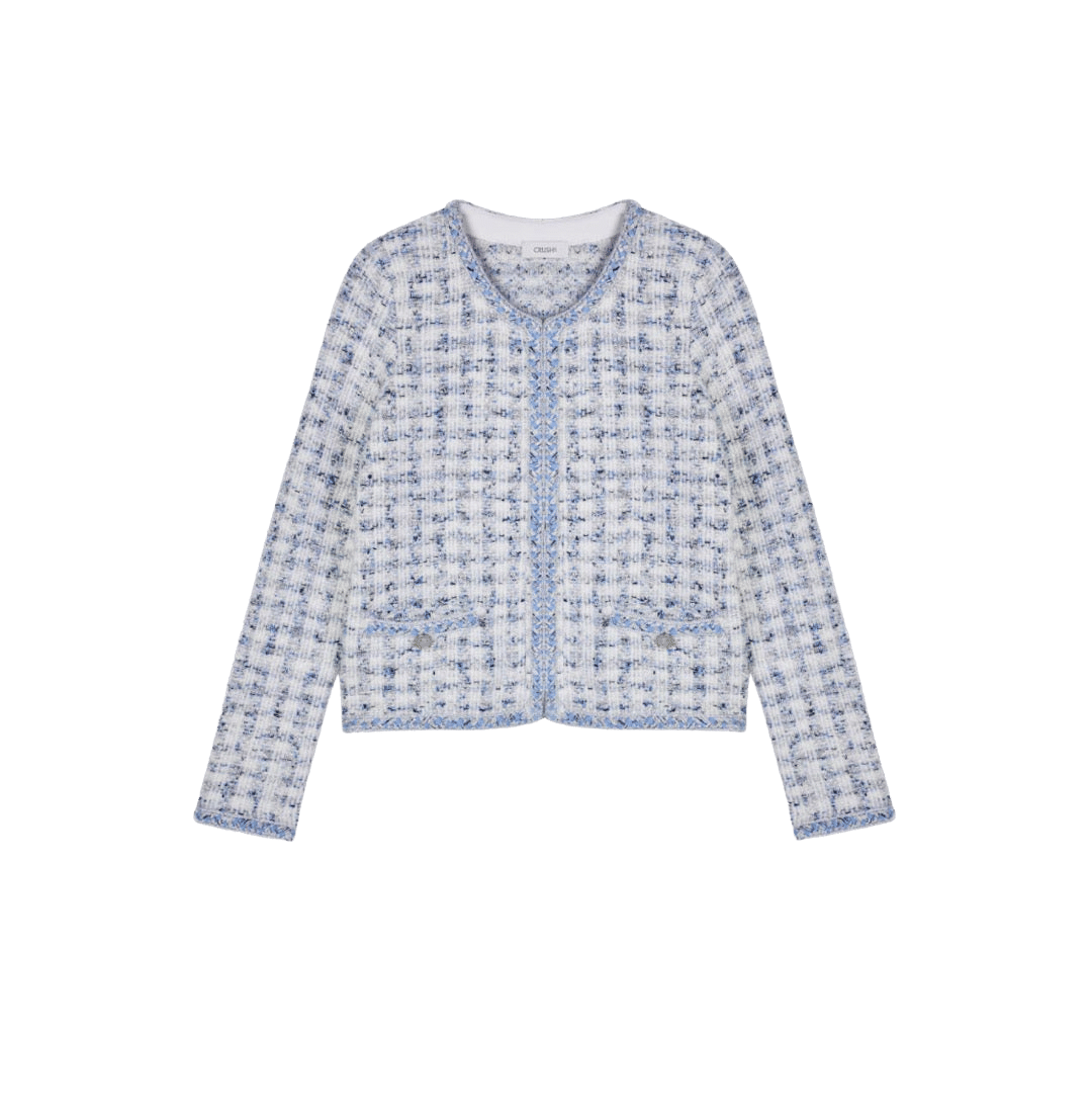 HOUNDSTOOTH CREWNECK JACKET made by CRUSH Collection