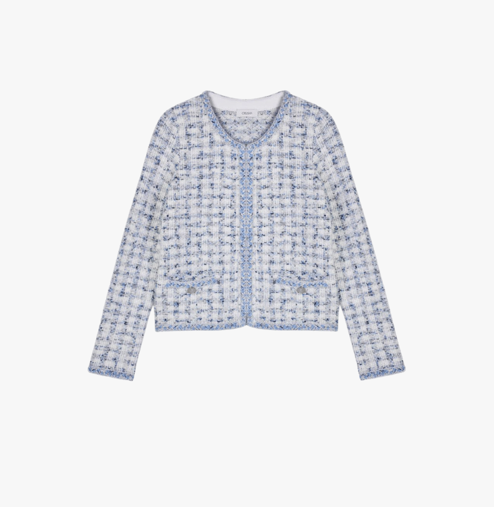 HOUNDSTOOTH CREWNECK JACKET made by CRUSH Collection