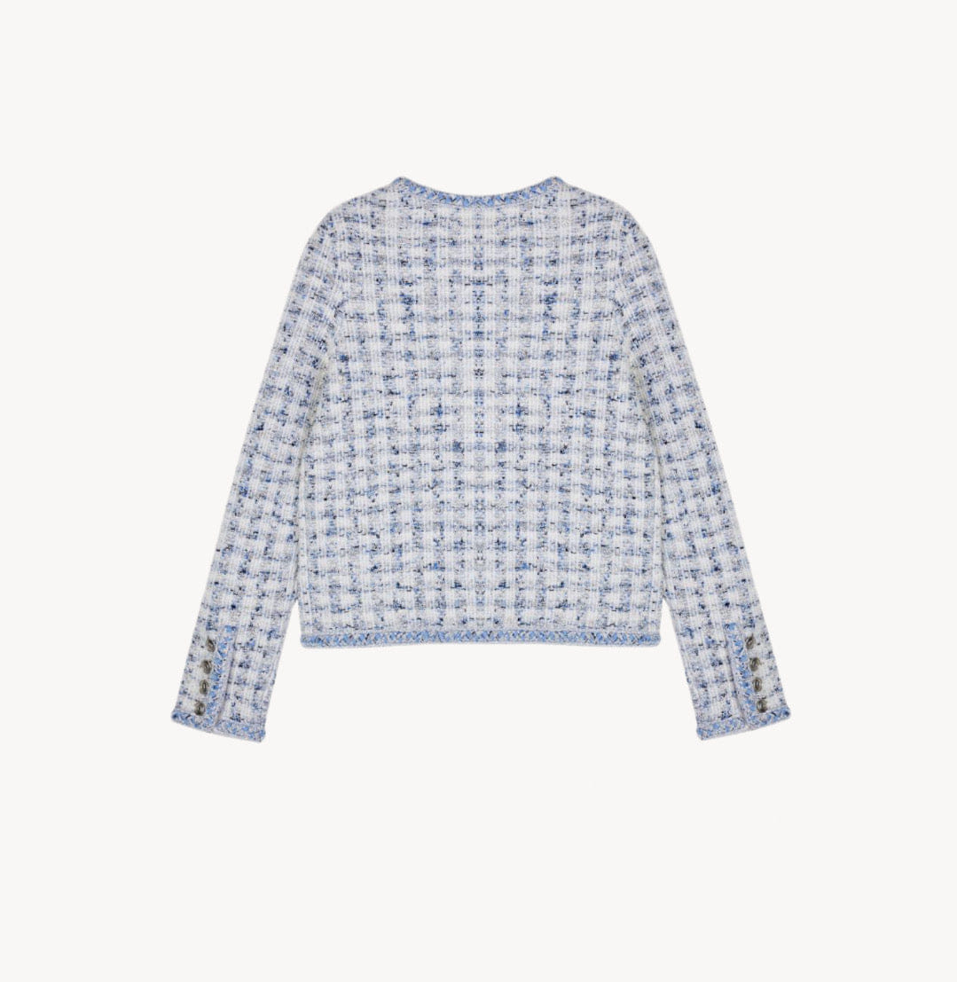 HOUNDSTOOTH CREWNECK JACKET made by CRUSH Collection