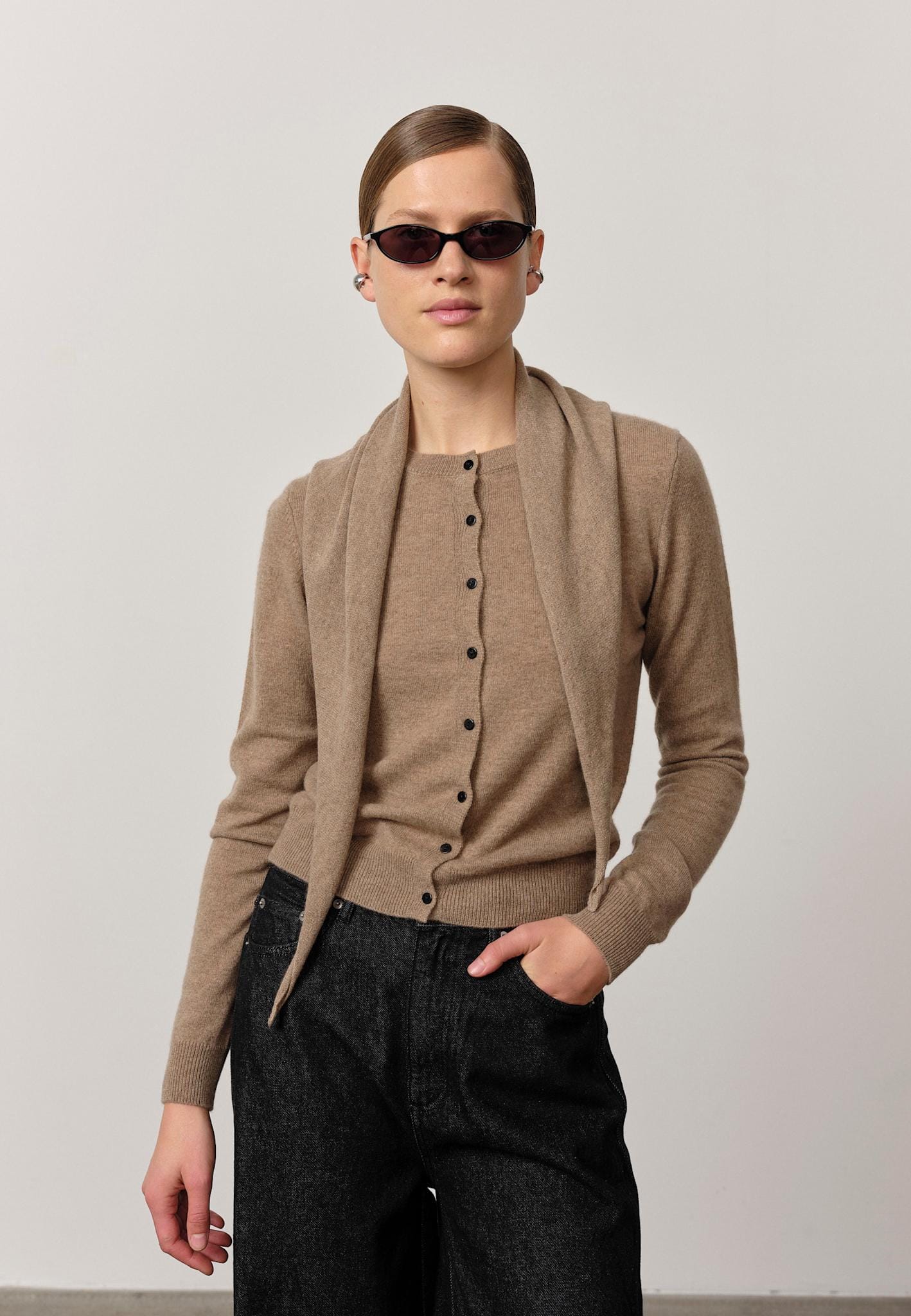 Roselle Knit Cardigan - Croissant made by HERSKIND