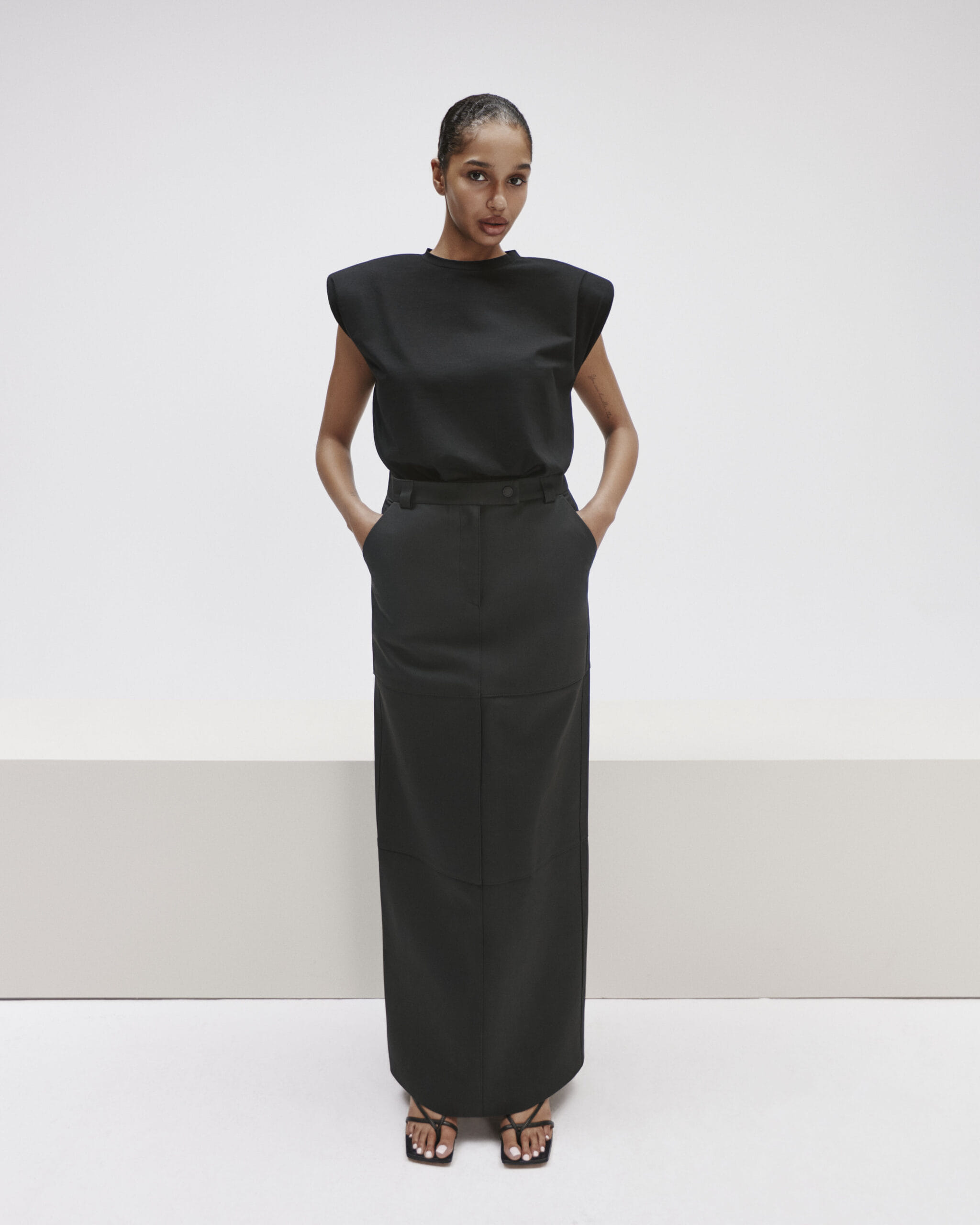 Maxi Skirt Made Of Matte Leather made by YAVORSKA