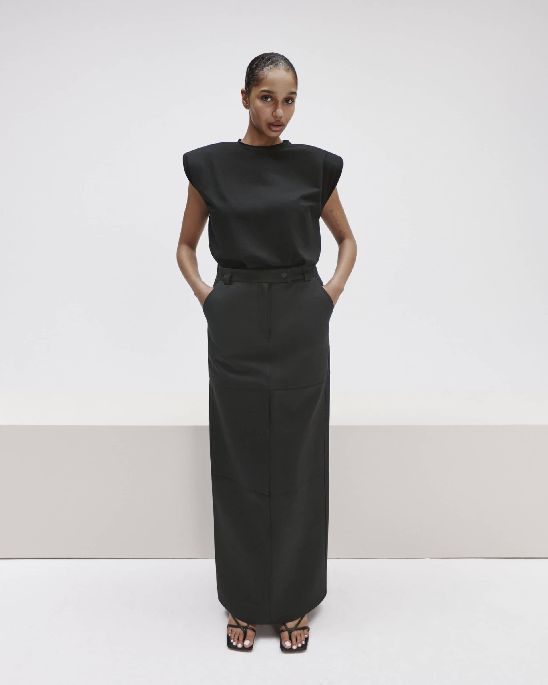 Maxi Skirt Made Of Matte Leather made by YAVORSKA