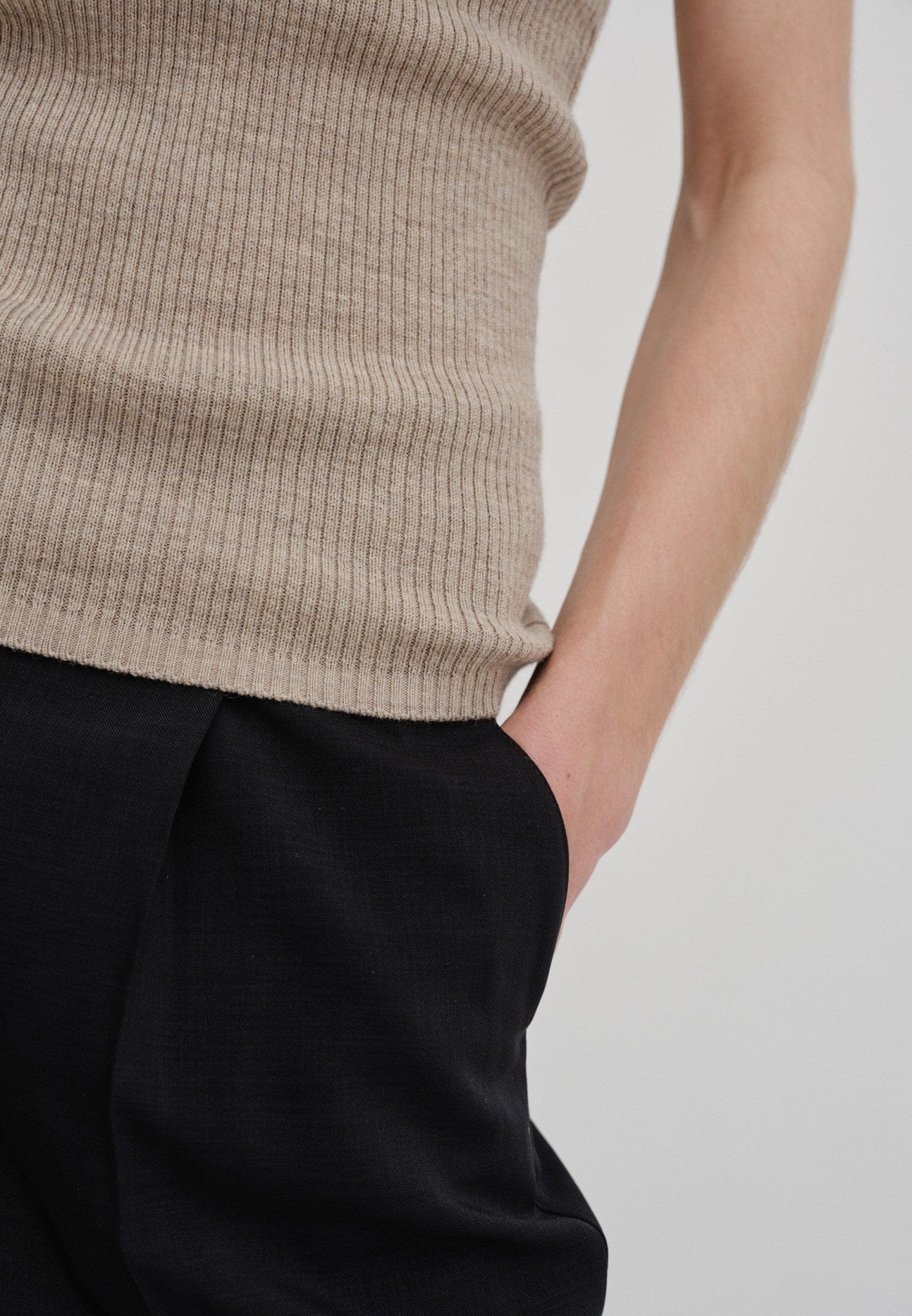 Tropea Top Merino Wool - Champagne in Beige made by HERSKIND