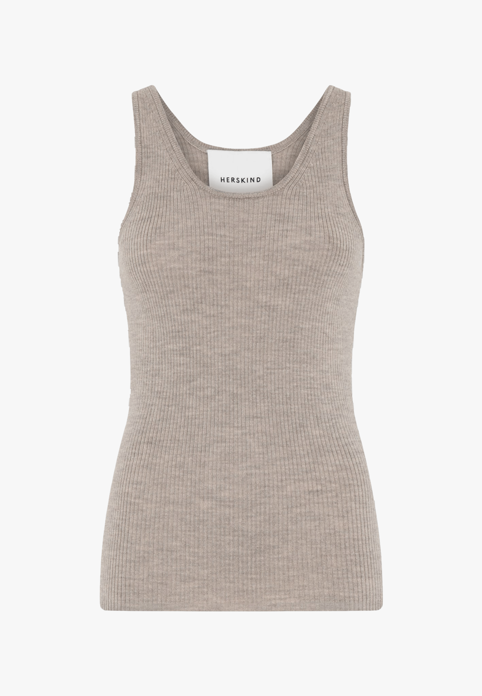 Tropea Top Merino Wool - Champagne in Beige made by HERSKIND