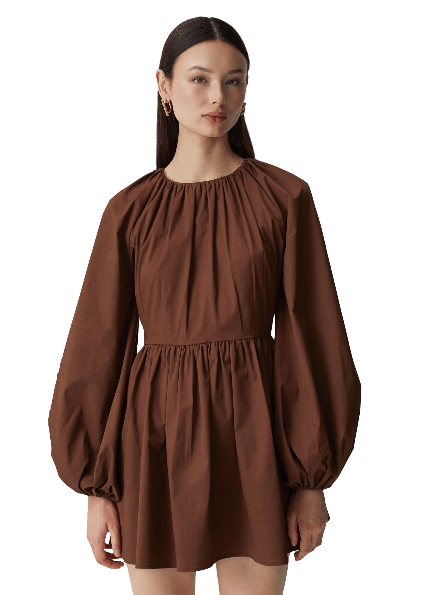 Mila Dress in Brown made by AÉRYNE