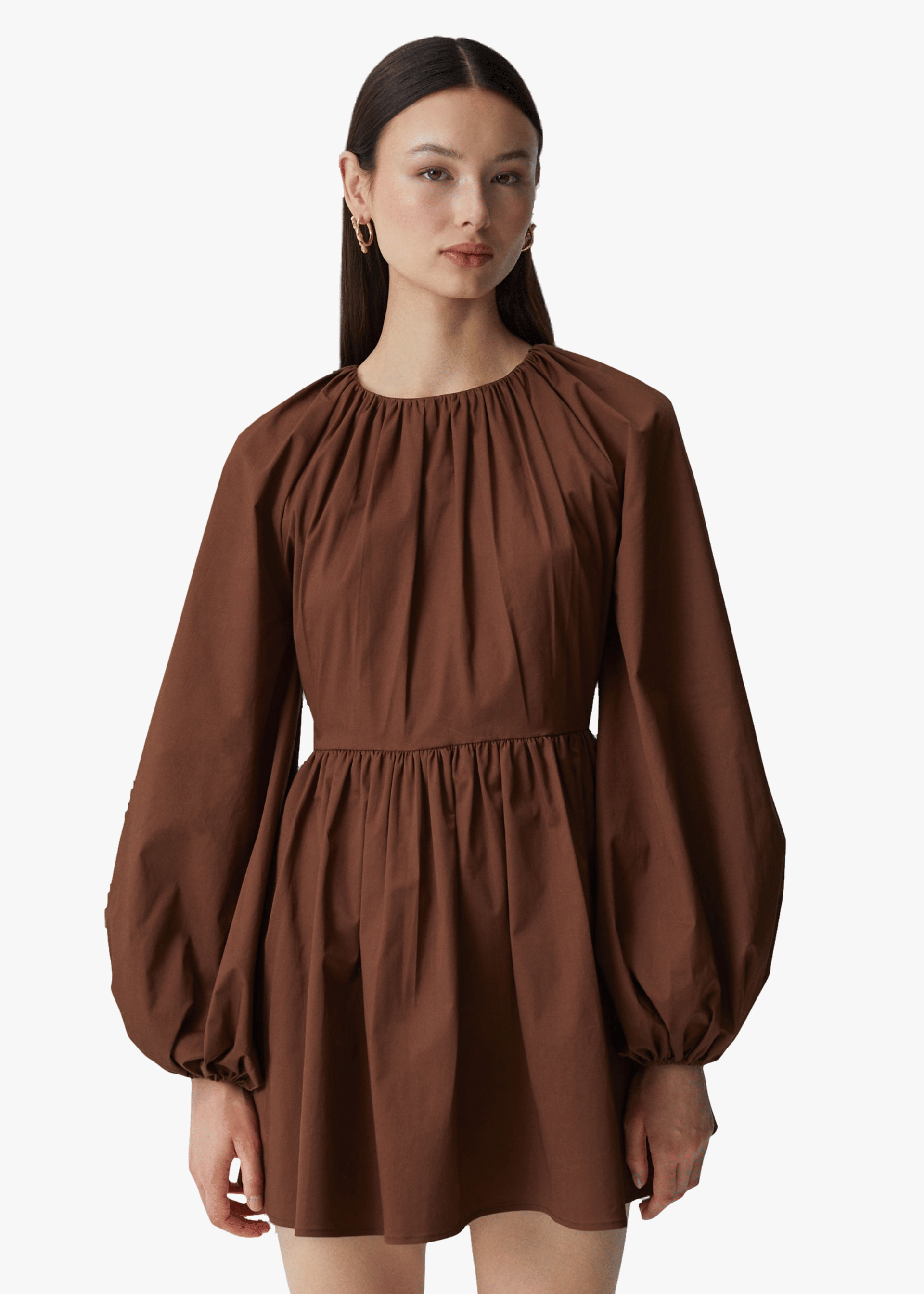 Mila Dress in Brown made by AÉRYNE