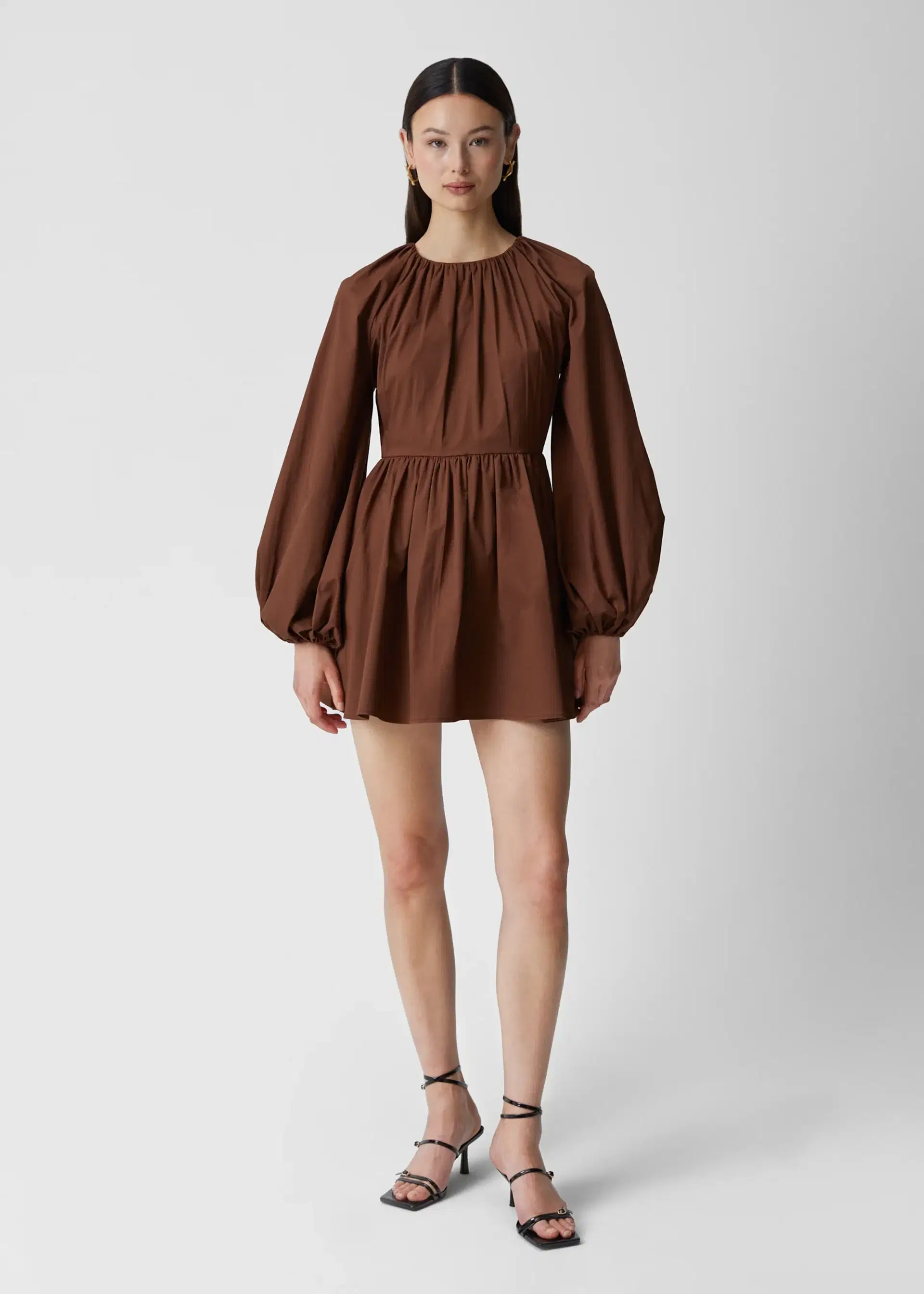 Mila Dress in Brown made by AÉRYNE