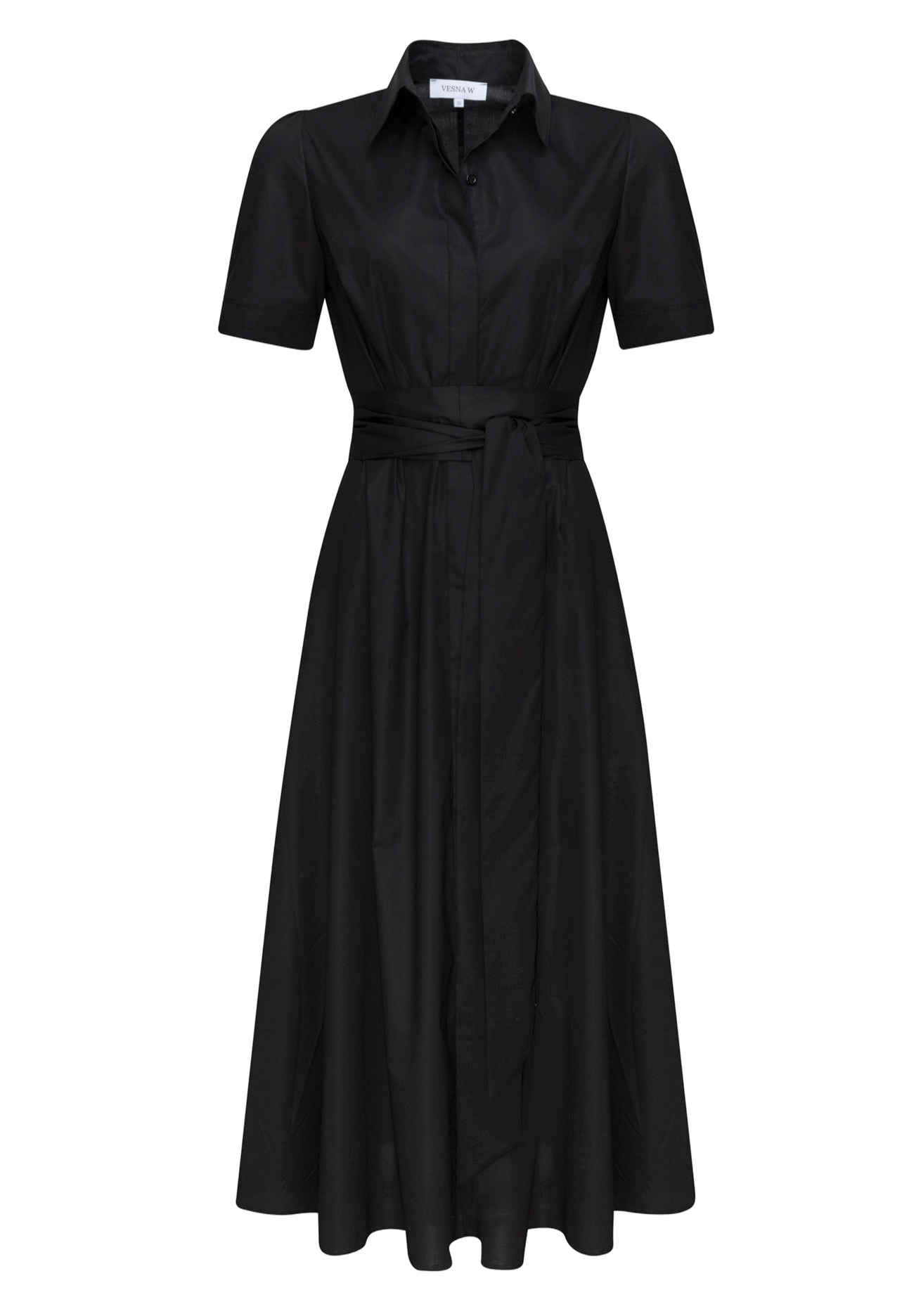 Dress Rada Cotton Black made by Vesna W