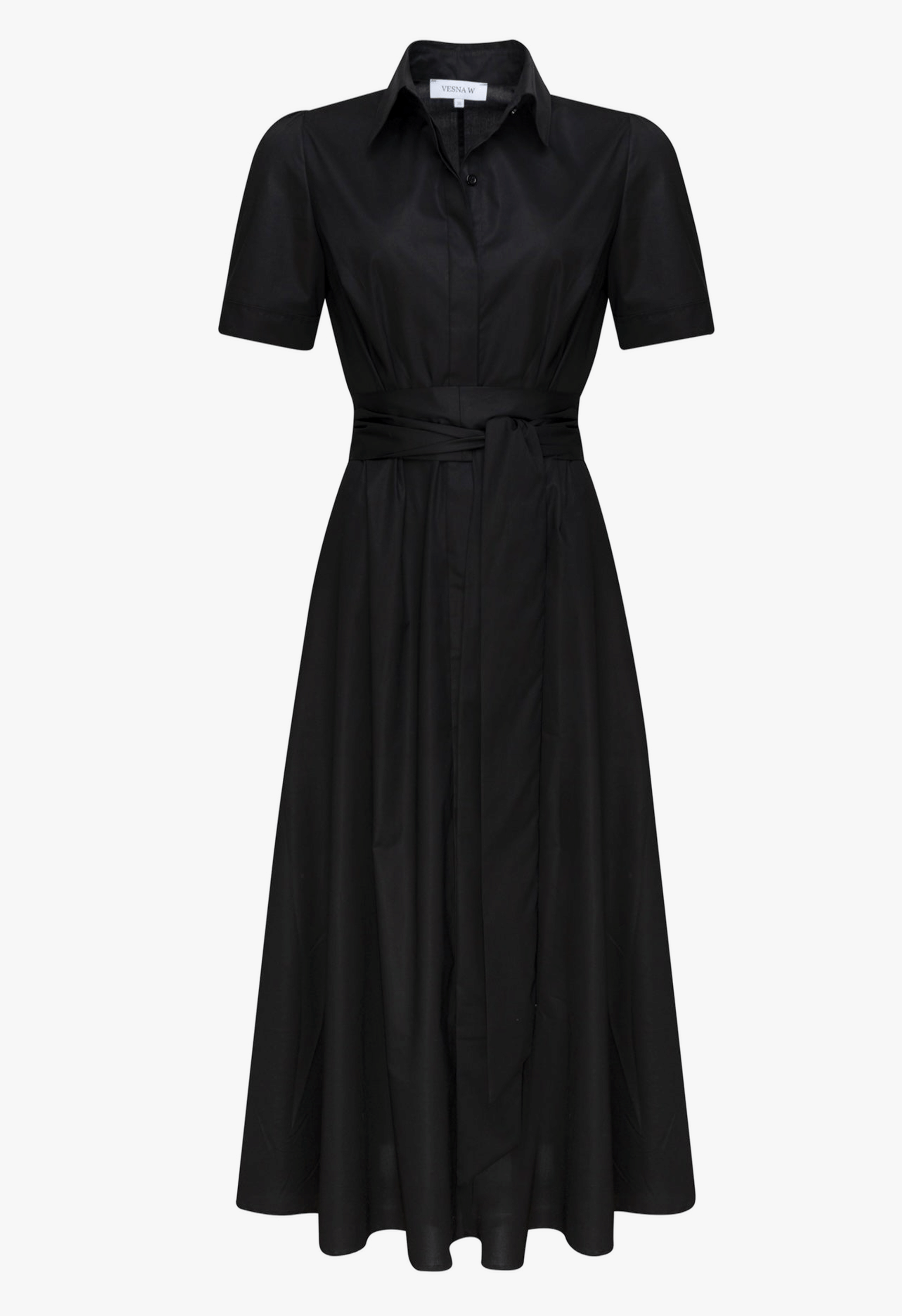 Dress Rada Cotton Black made by Vesna W