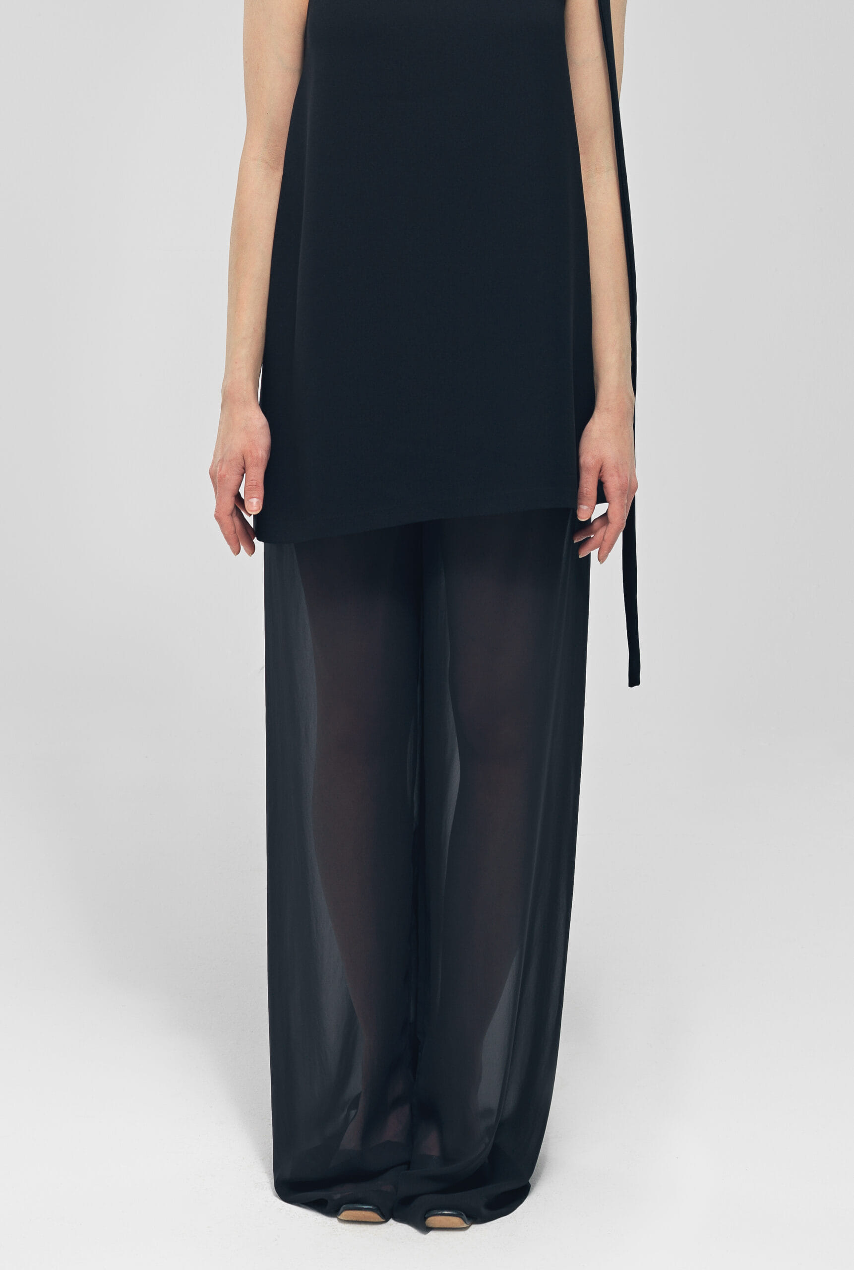 OTTER Black See Through Pants made by MAET