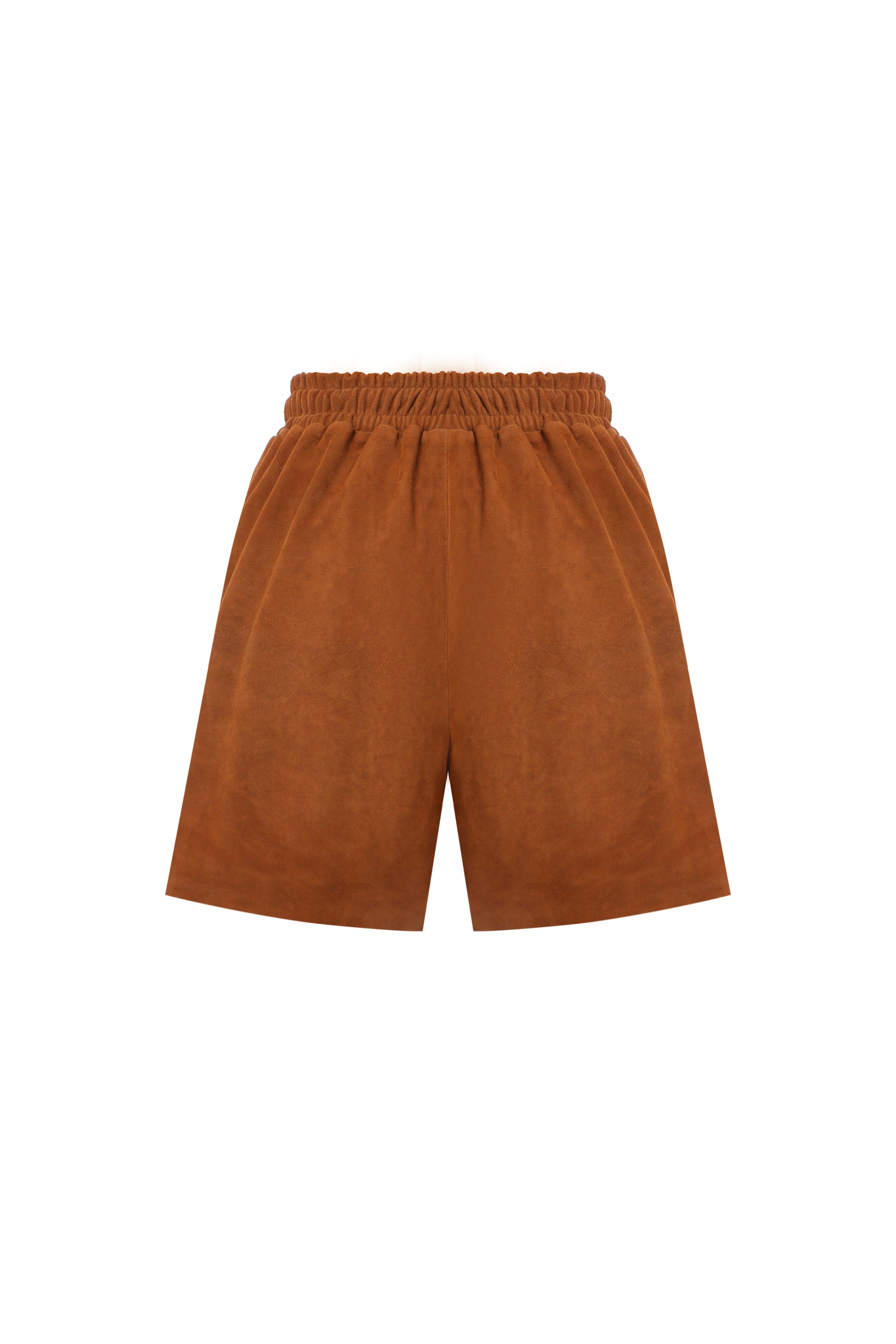 Suede loose shorts made by A.M.G