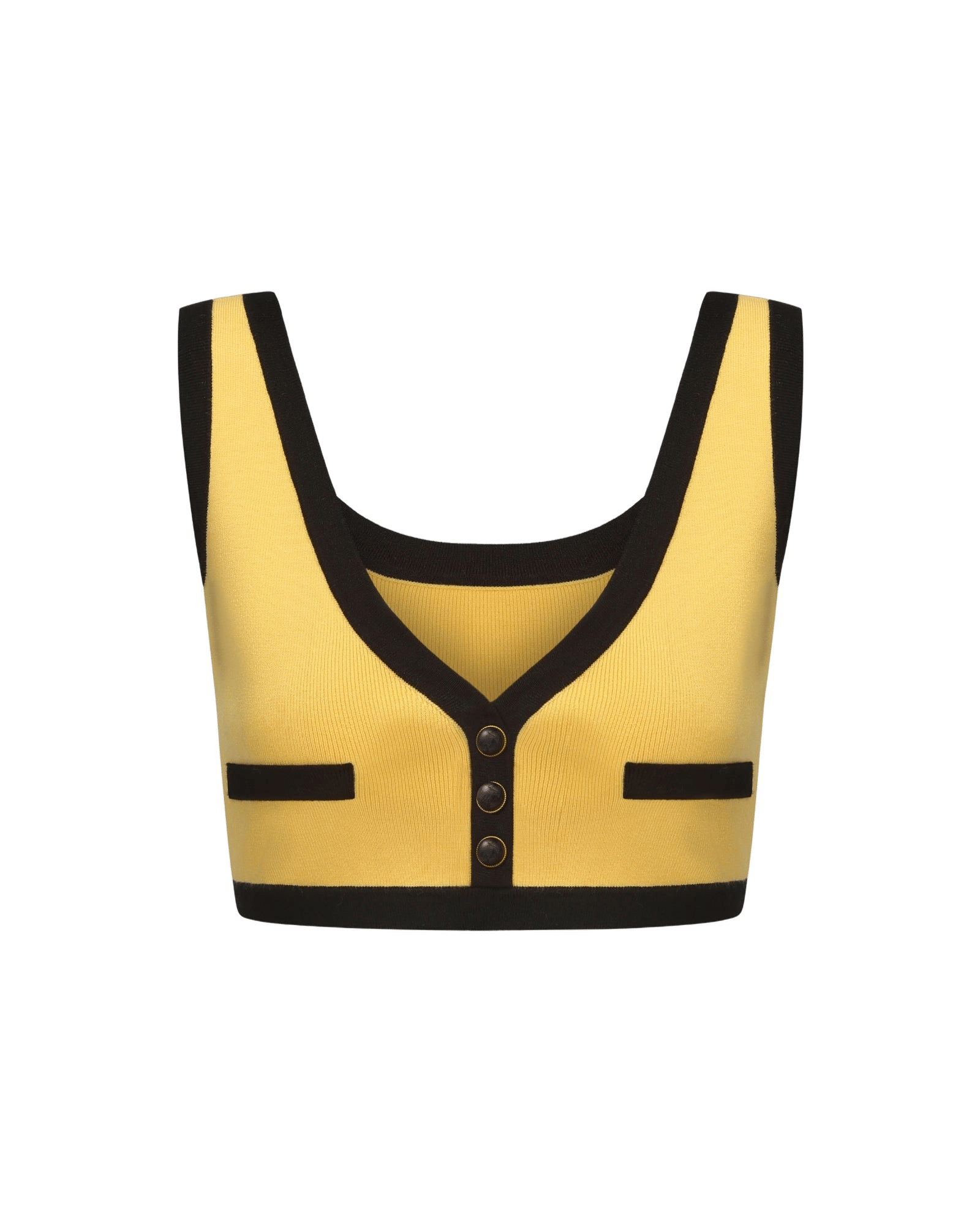 Eliza Vest Top (Yellow) made by Nana Jacqueline