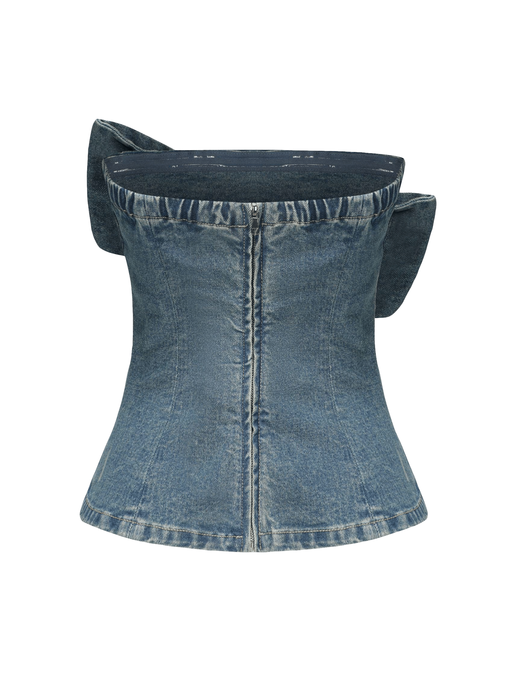 Kate Denim Tube Top in Blue made by Nana Jacqueline