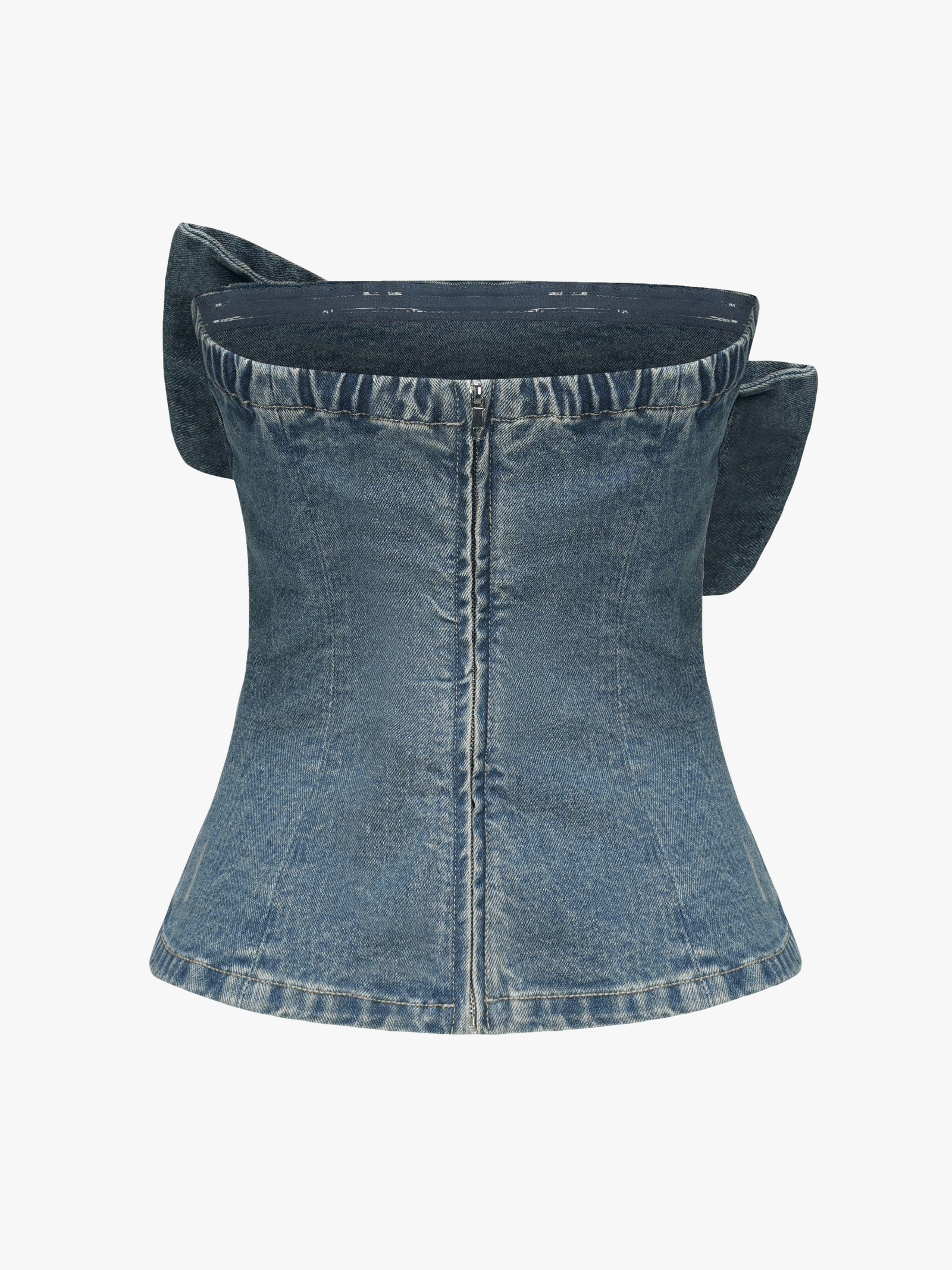 Kate Denim Tube Top in Blue made by Nana Jacqueline