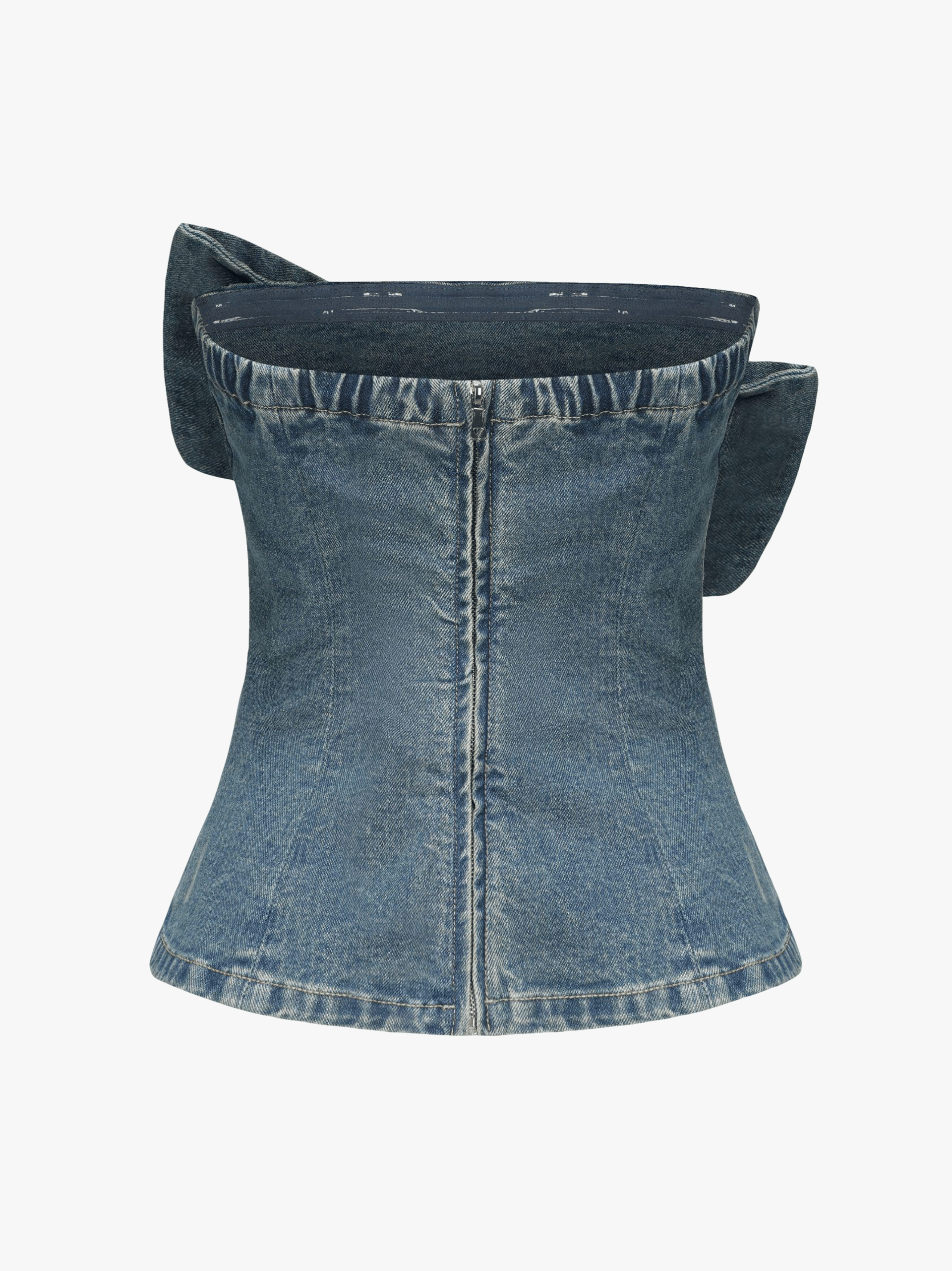 Kate Denim Tube Top in Blue made by Nana Jacqueline