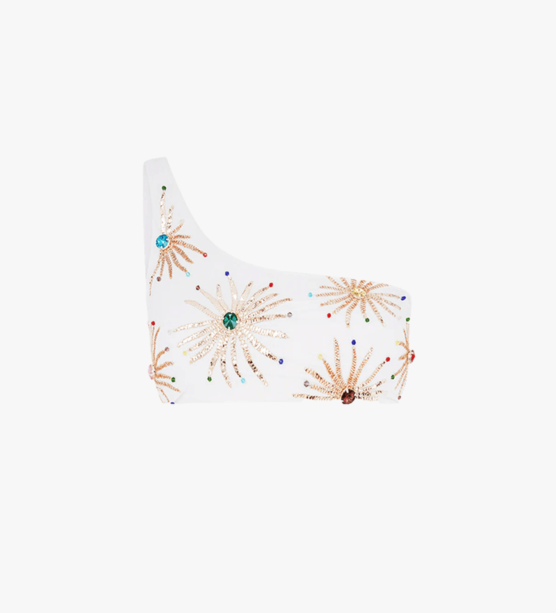 Callie Co-ord One Shoulder White Top in White made by Oceanus Swimwear