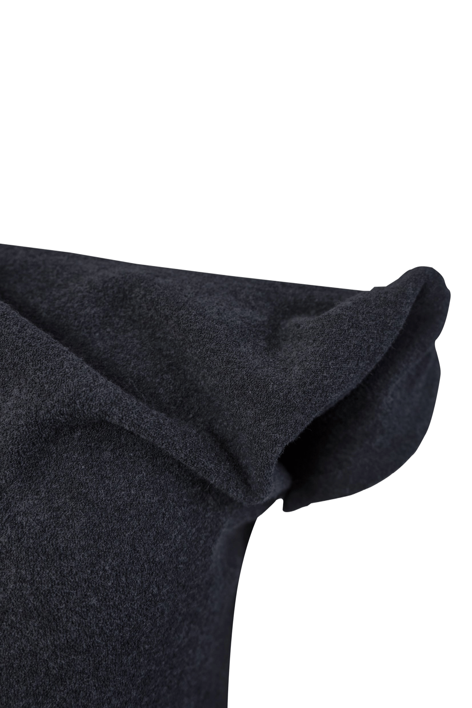 FLEECE ASYMMETRICAL STRUCTURED KNITTED WOOL DRESS made by YIBRI