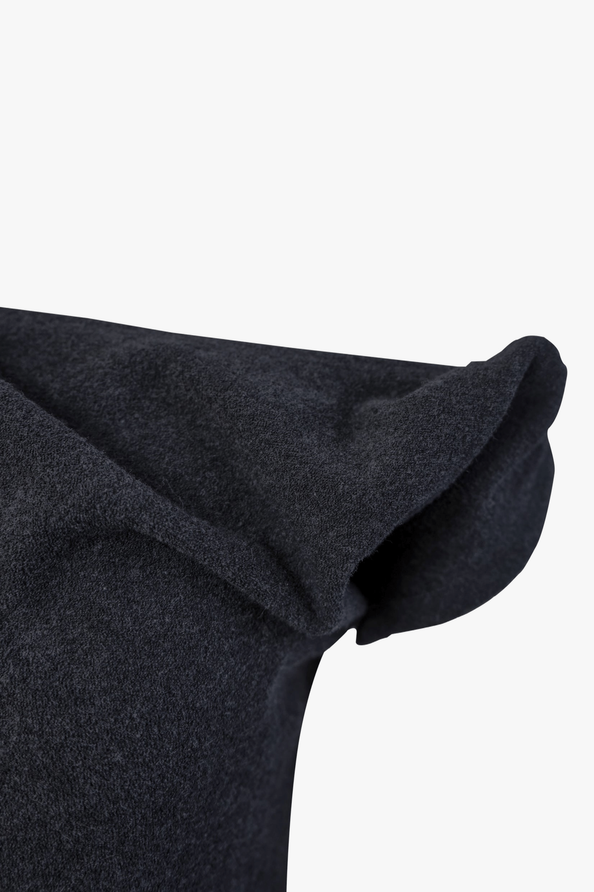 FLEECE ASYMMETRICAL STRUCTURED KNITTED WOOL DRESS made by YIBRI