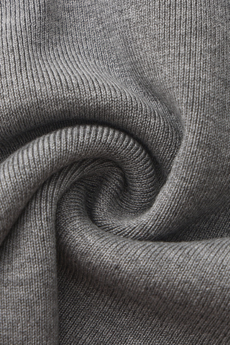 Mia Contrast-Collar Grey Short Sleeve Knit Top made by Nana Jacqueline