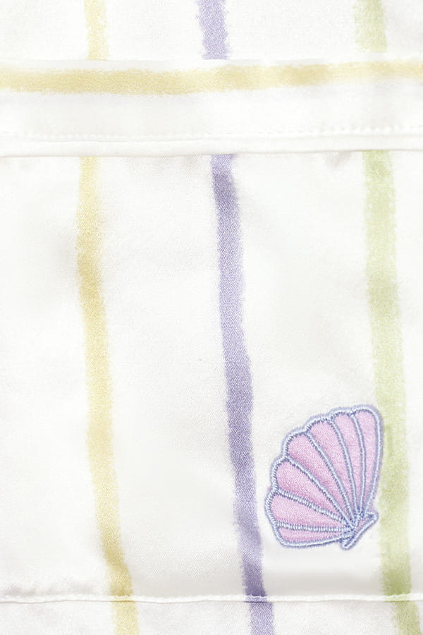 Ocean Stripe Kid's Silk Pajama Set made by MANITO