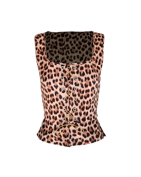 CHEETAH PEPLUM CORSET made by Alice Pons Milano