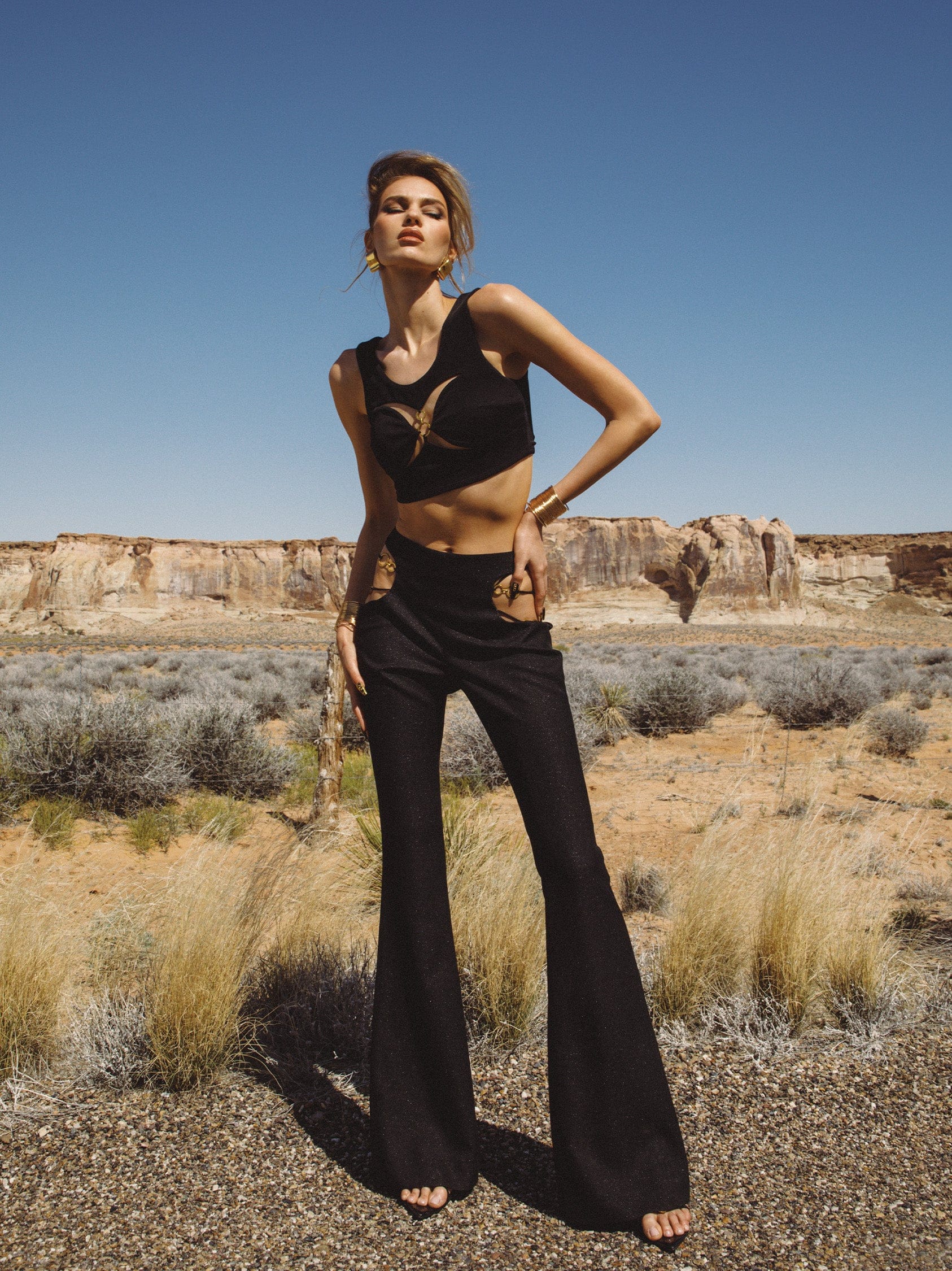 Chiara Crop Top (Final Sale) in Black made by Nana Jacqueline