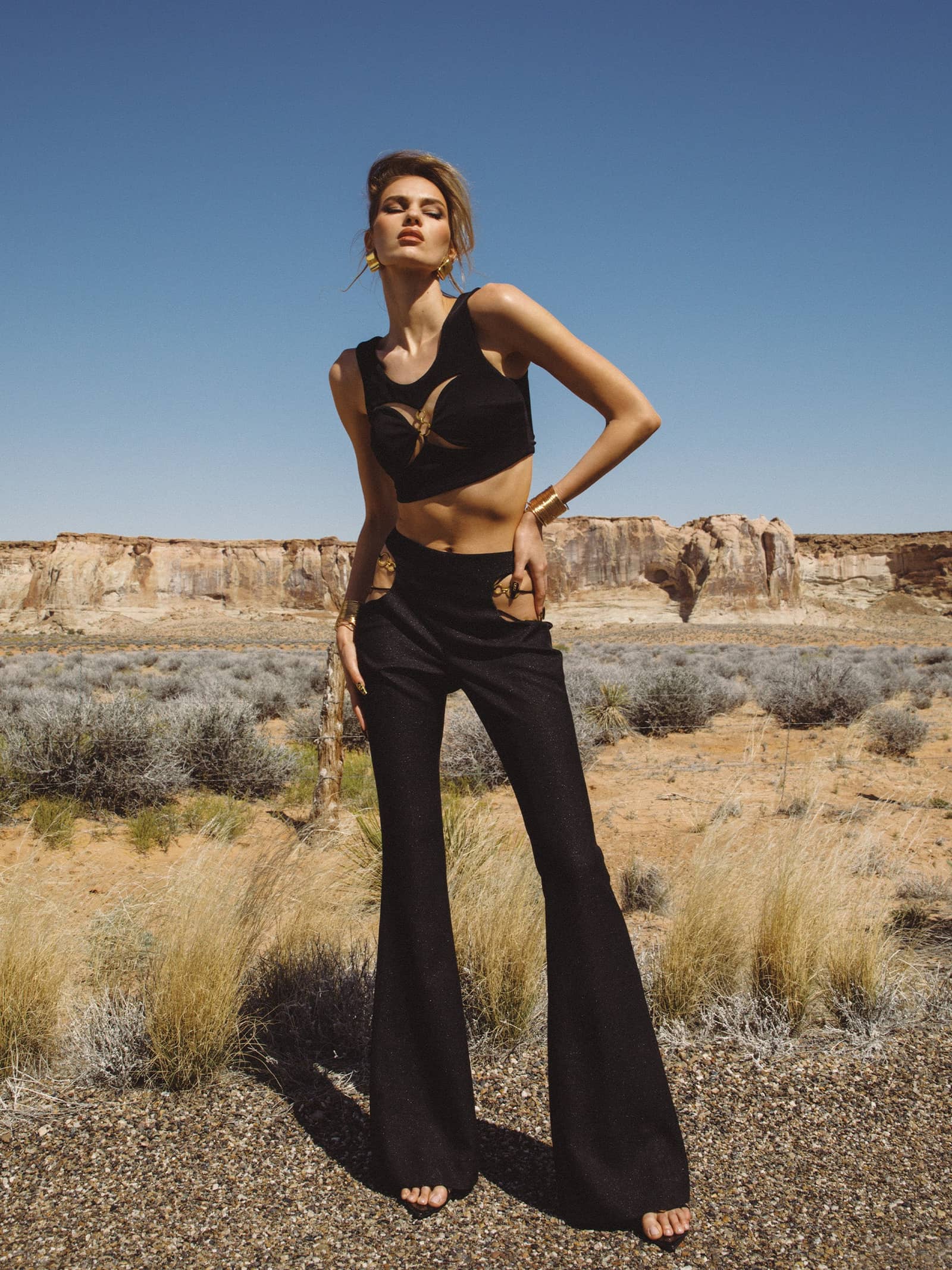 Chiara Crop Top (Final Sale) in Black made by Nana Jacqueline