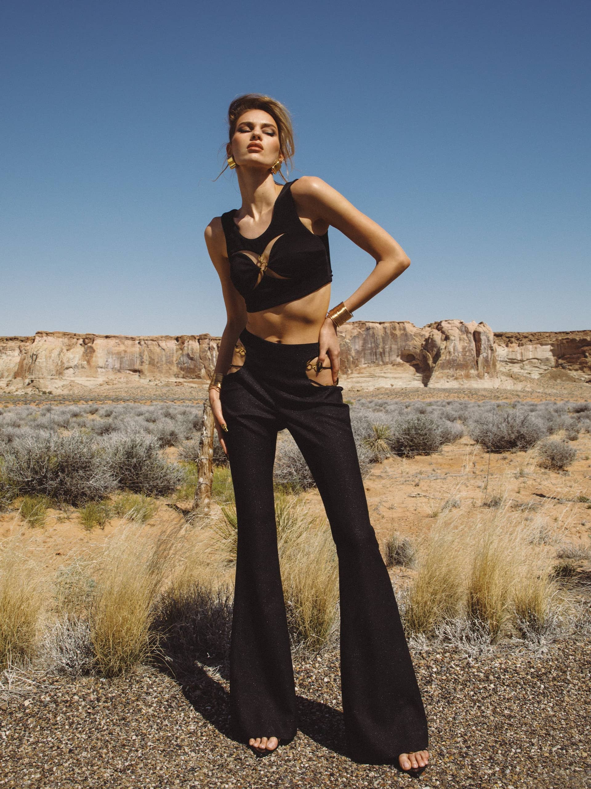 Chiara Crop Top (Final Sale) in Black made by Nana Jacqueline