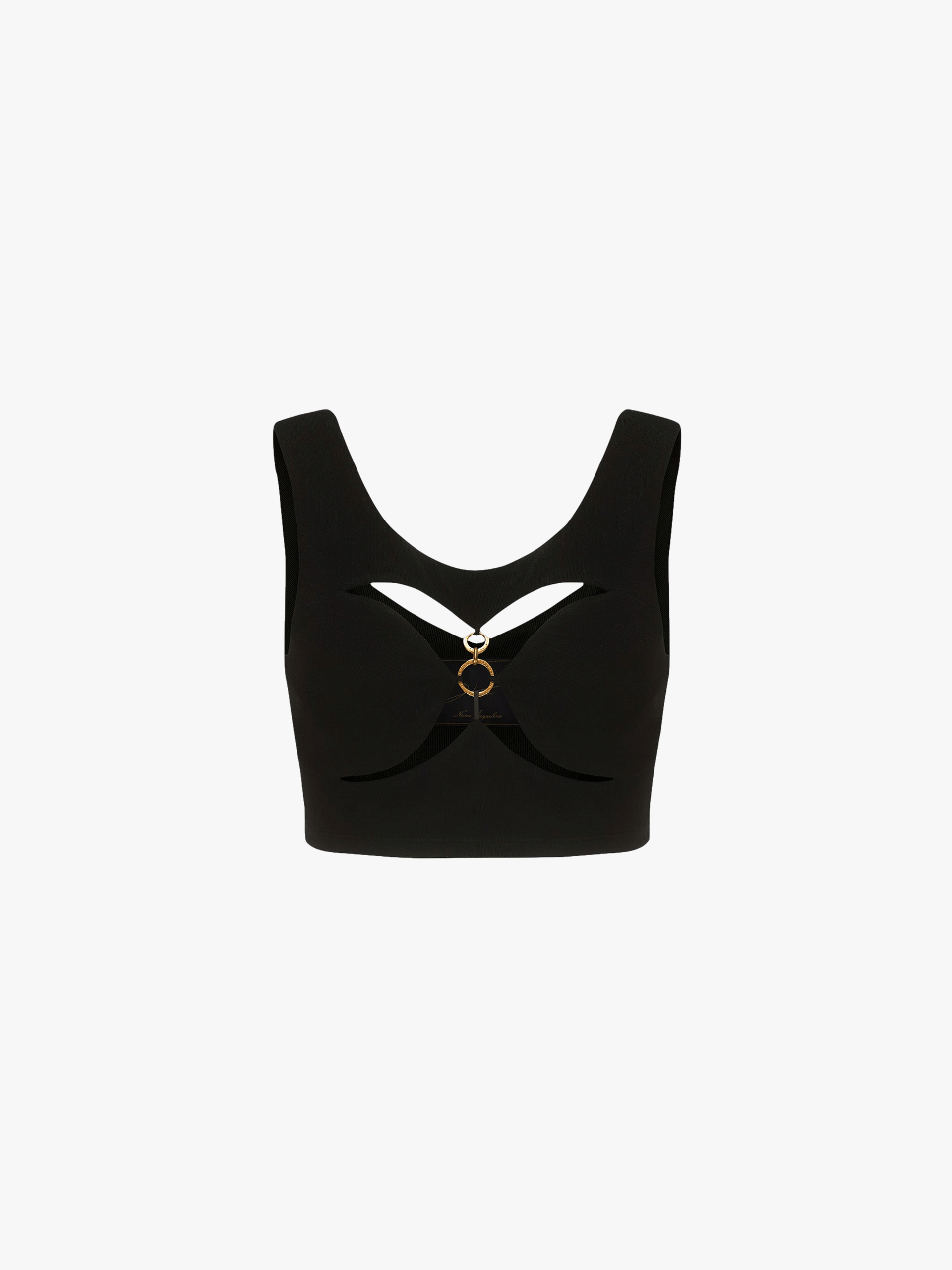 Chiara Crop Top (Final Sale) in Black made by Nana Jacqueline