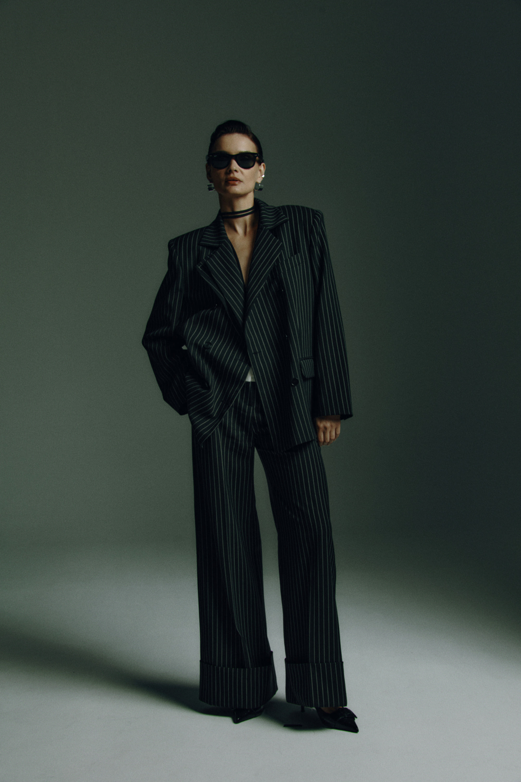 Welsh Coastline suit pants made by Wiktoria Frankowska