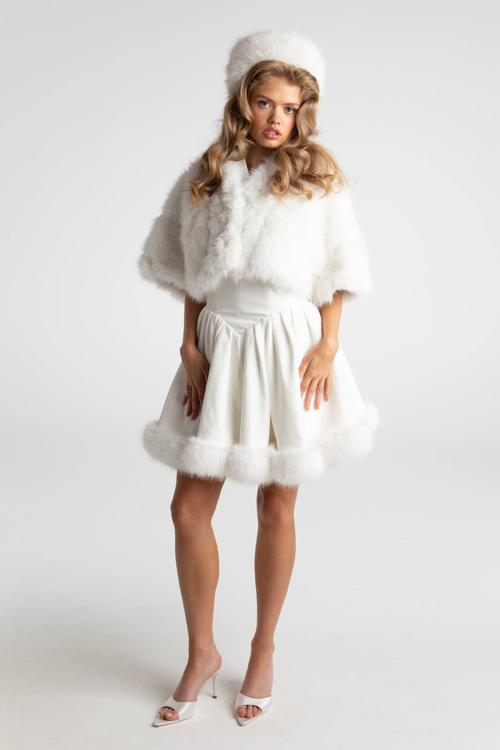 Sophia Fur Coat (White) in White made by Nana Jacqueline