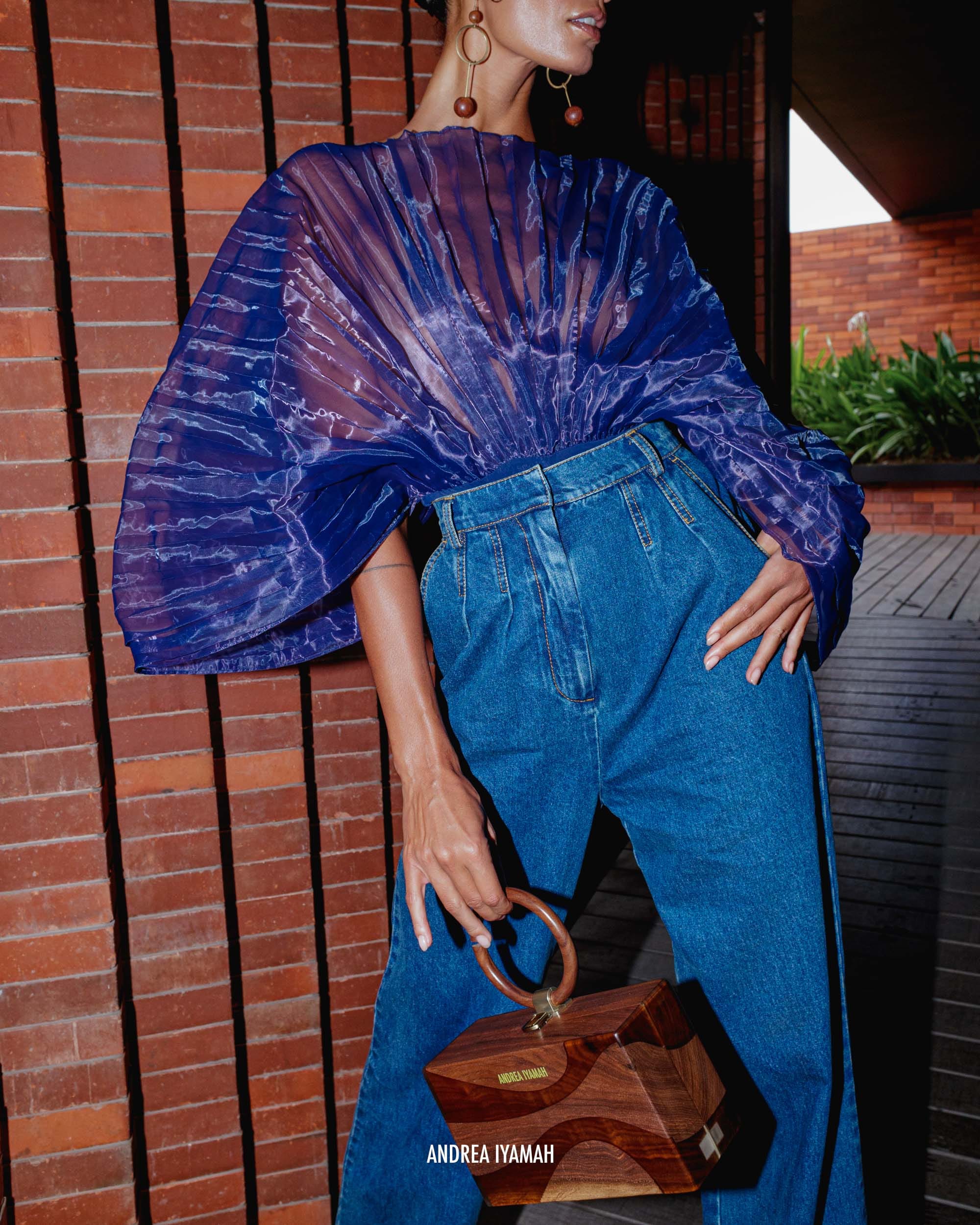 SOMBRA BODYSUIT - INDIGO made by Andrea Iyamah