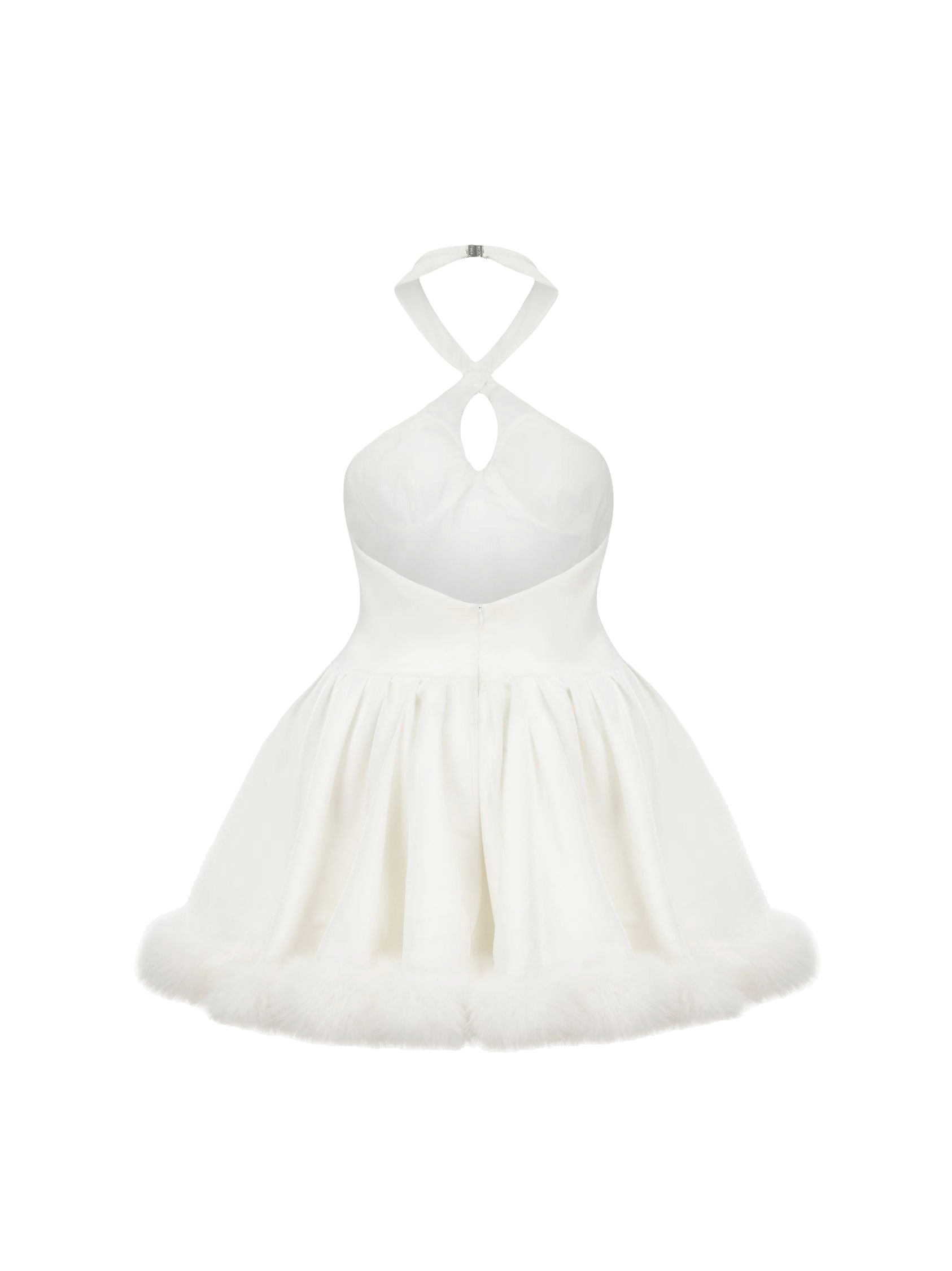 Juliet Velvet Halter Dress (White) made by Nana Jacqueline